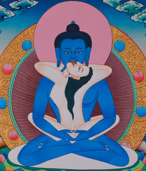 Samantabhadra Yab Yum Thangka | A Sacred Union of Wisdom and Compassion