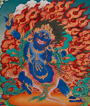 Trio Bodhisattva Thangka | Vajrapani, Chenrezig and Manjushri
