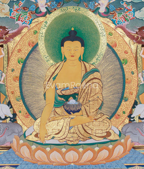 Shakyamuni Buddha and His Two Disciples | High-Quality Canvas Print