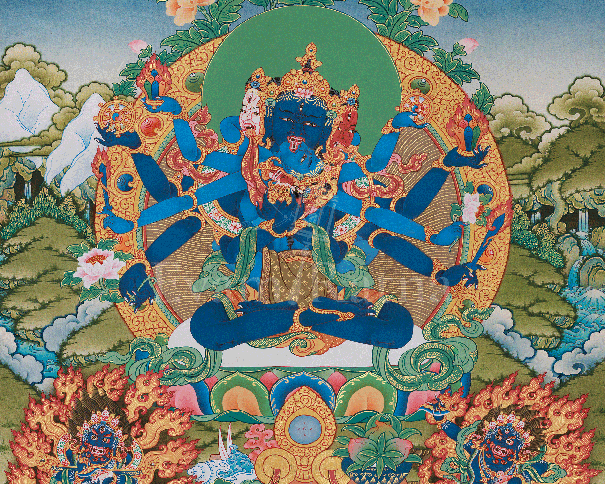 Traditional Guhyasamaja Thangka | Vajrayana Buddhism
