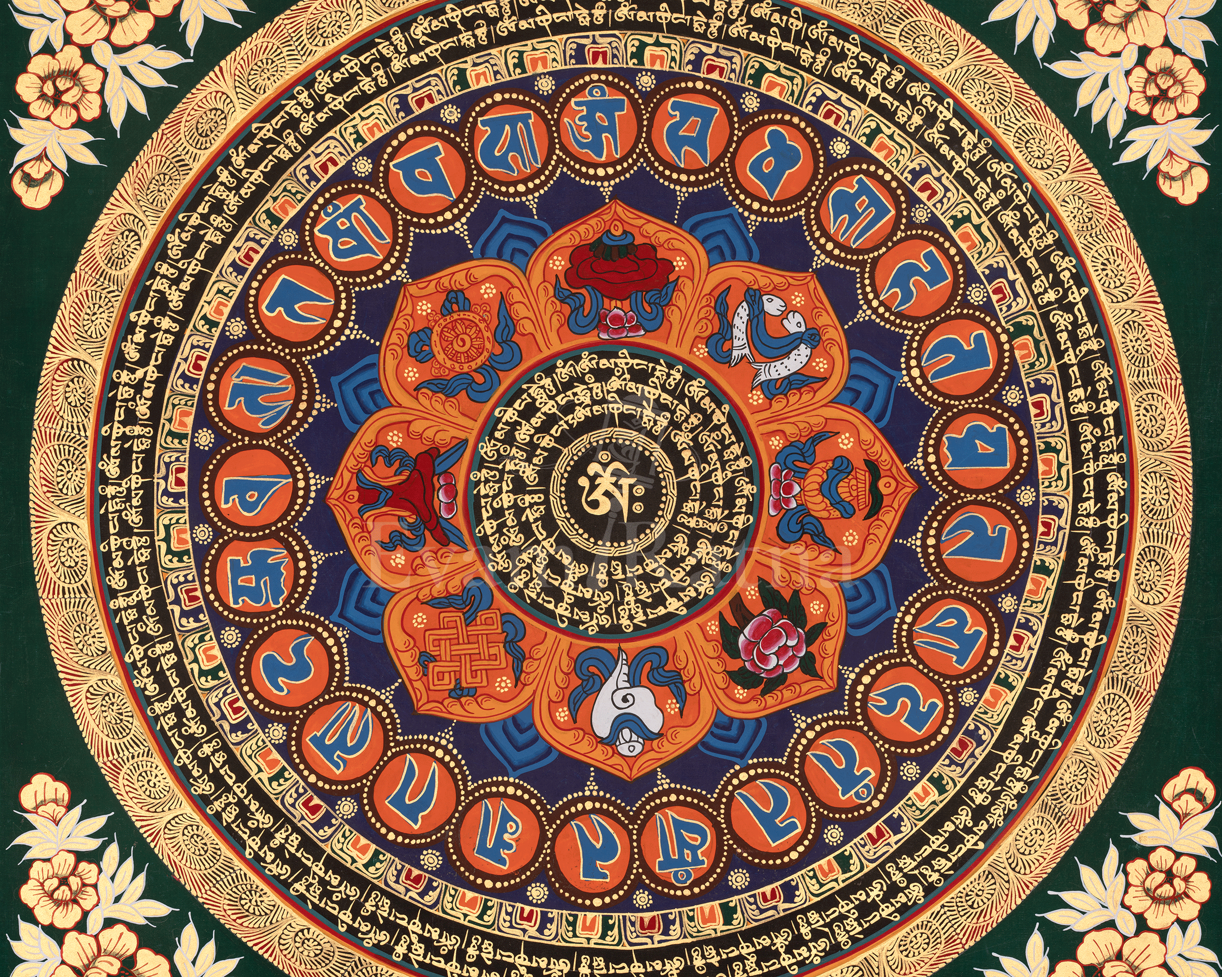 Eight Auspicious Symbols Mantra Mandala | The Universe and The Path To Enlightenment