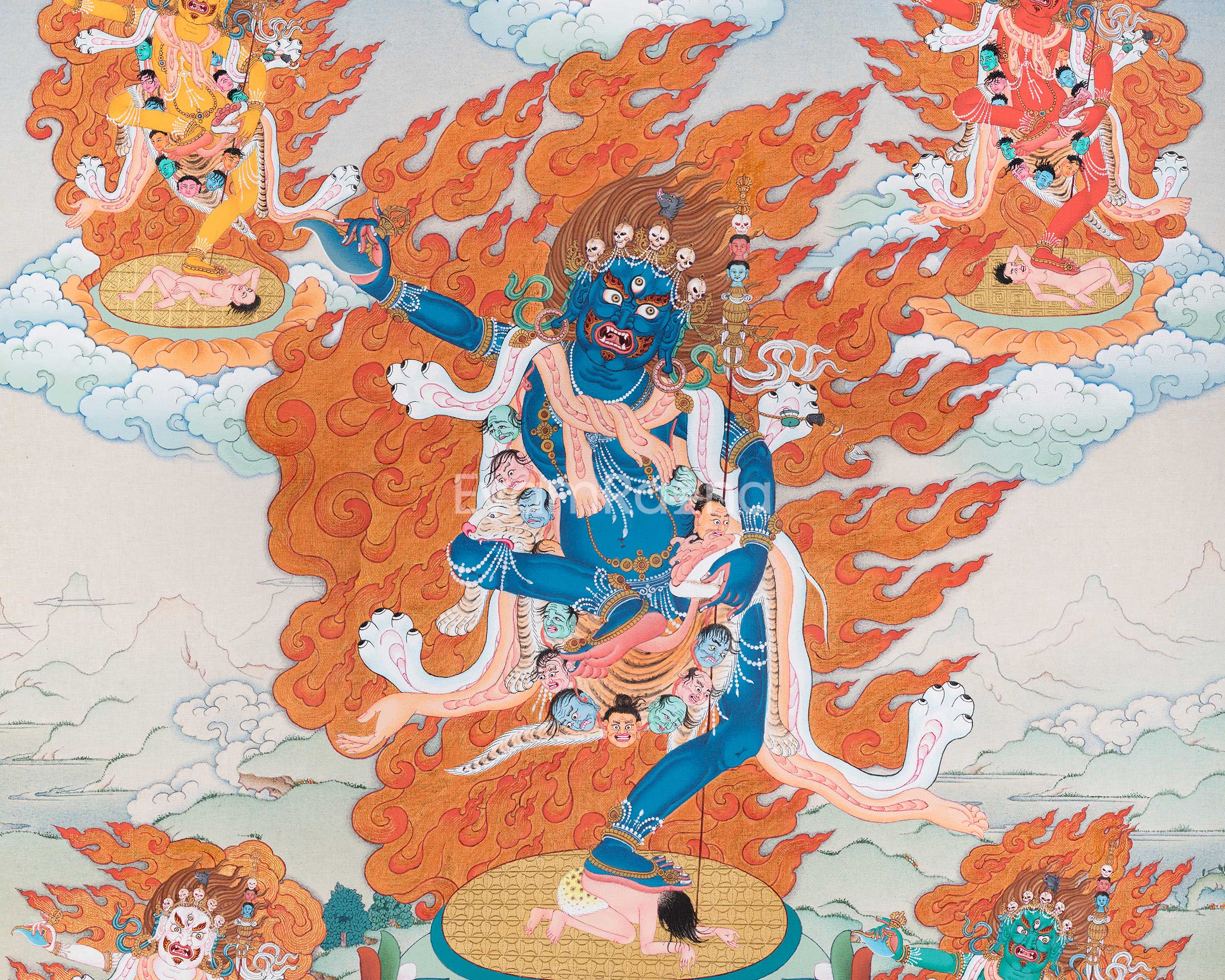 Troma Nagmo Thangka Print | Wrathful Dakini of Ultimate Transformation