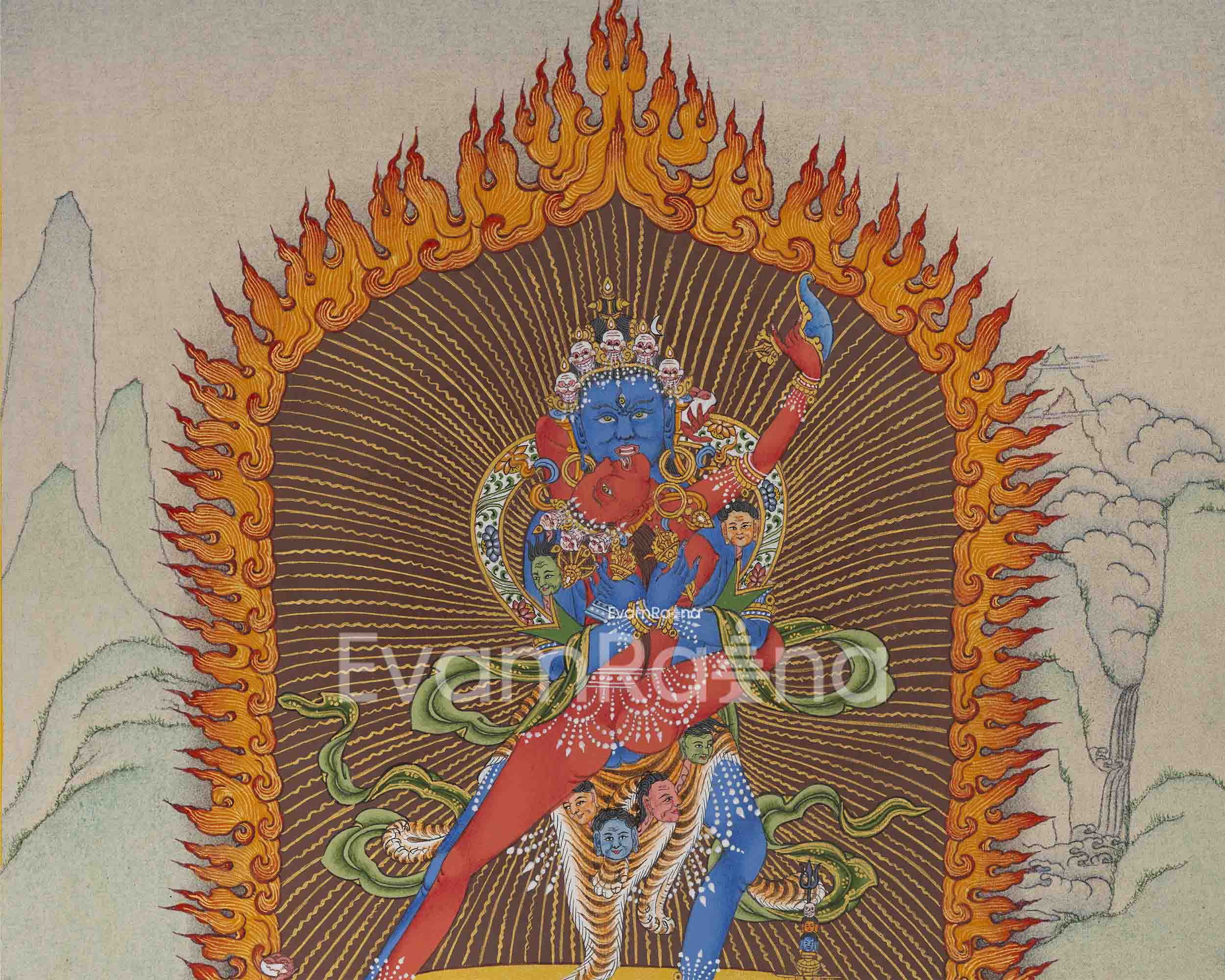 Chakrasamvara Thangka | Traditional Thangka For Meditation | Wall Decors
