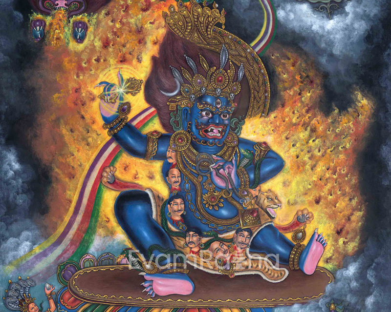 Tibetan Buddhism Vajrapani Thangka Print | Wall Hanging Decors