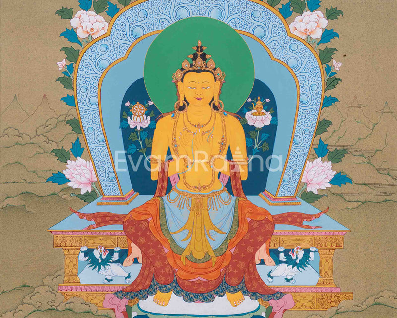 Maitreya Buddha Thangka Art | Guidance Towards Enlightenment and Compassion
