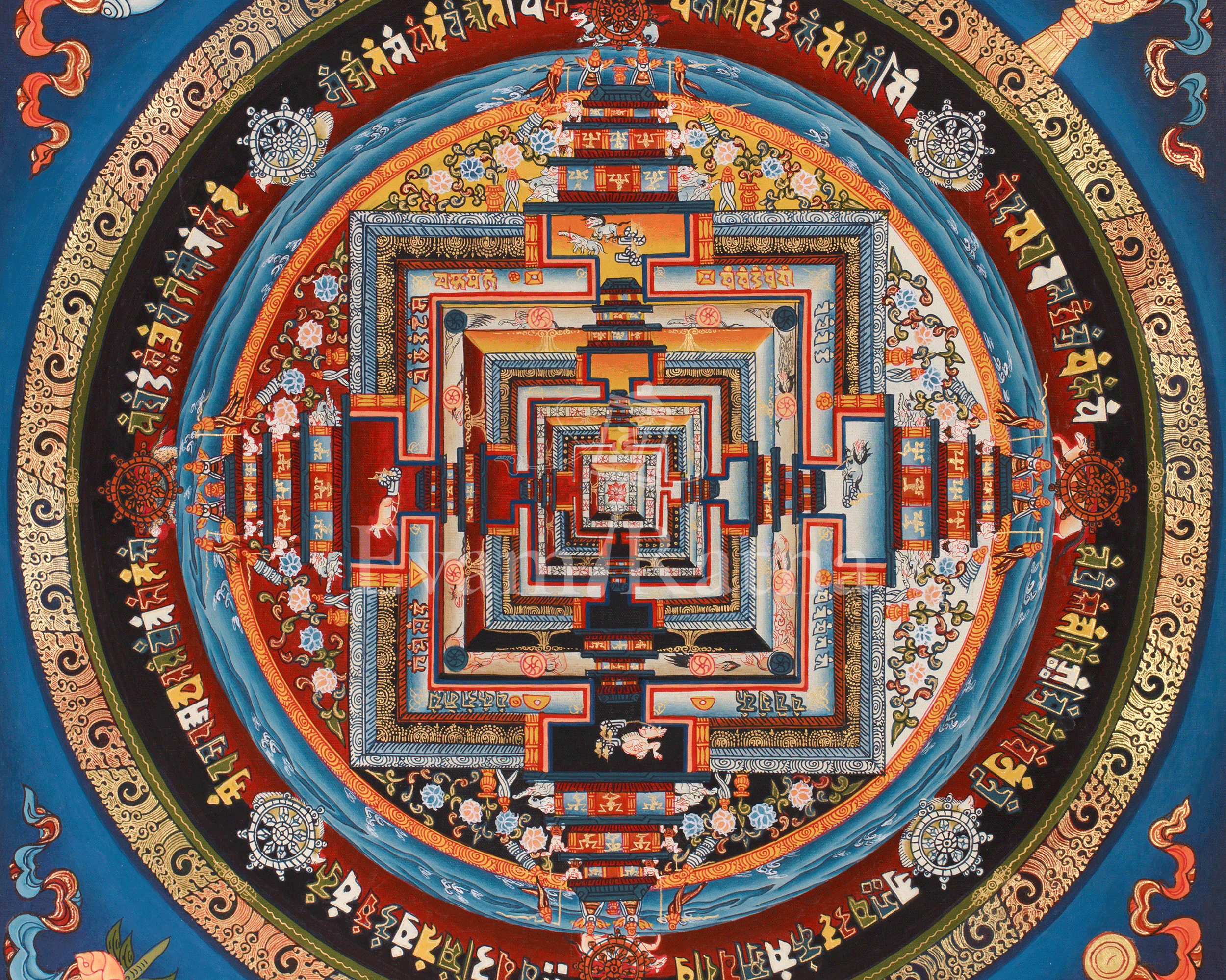 Kalachakra, Wheel of Time Thangka | Symbol of the Cycle of Existence and Liberation