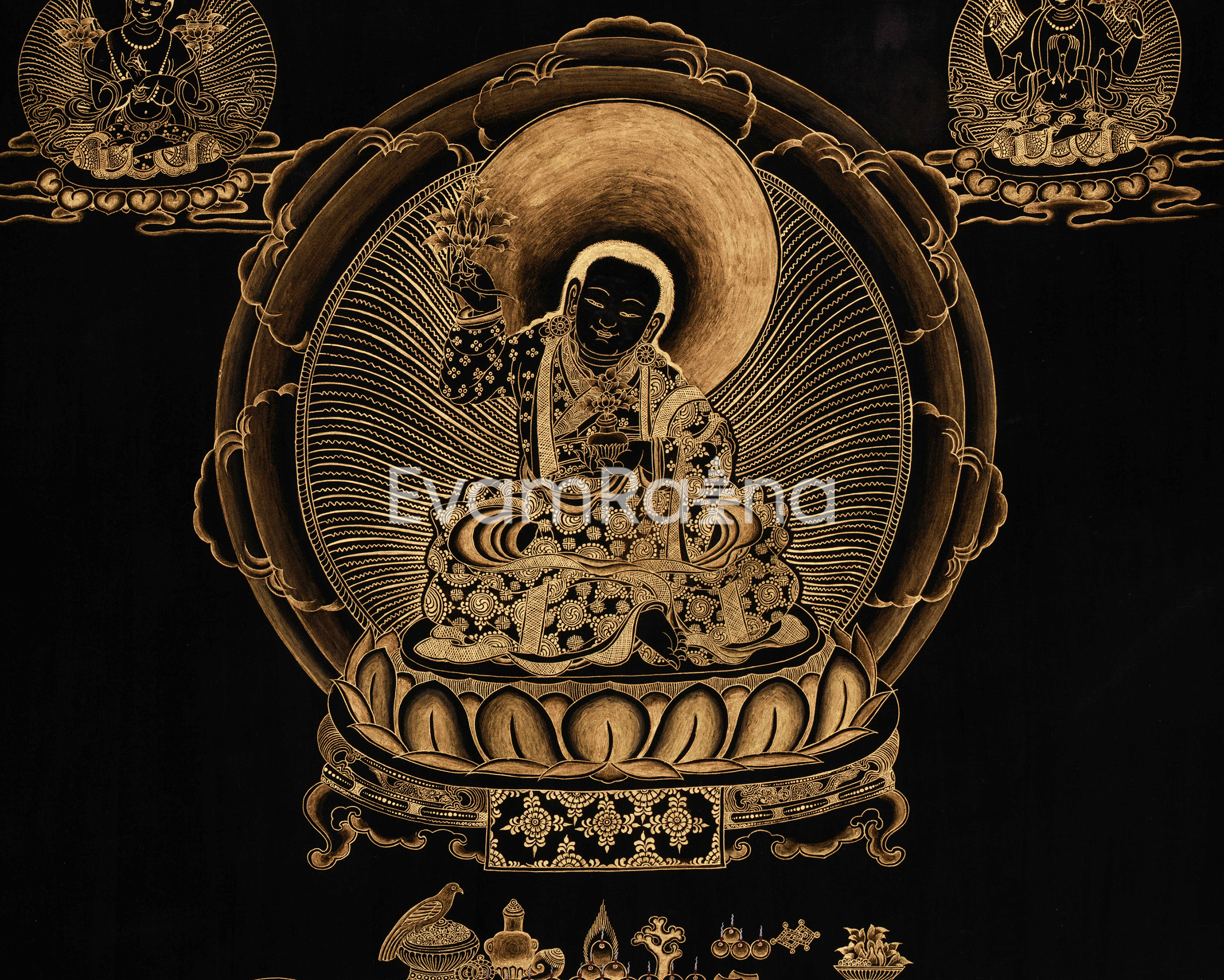 Traditional Thangka of Yuthok Yonten Gonpo | Master of Healing Wisdom