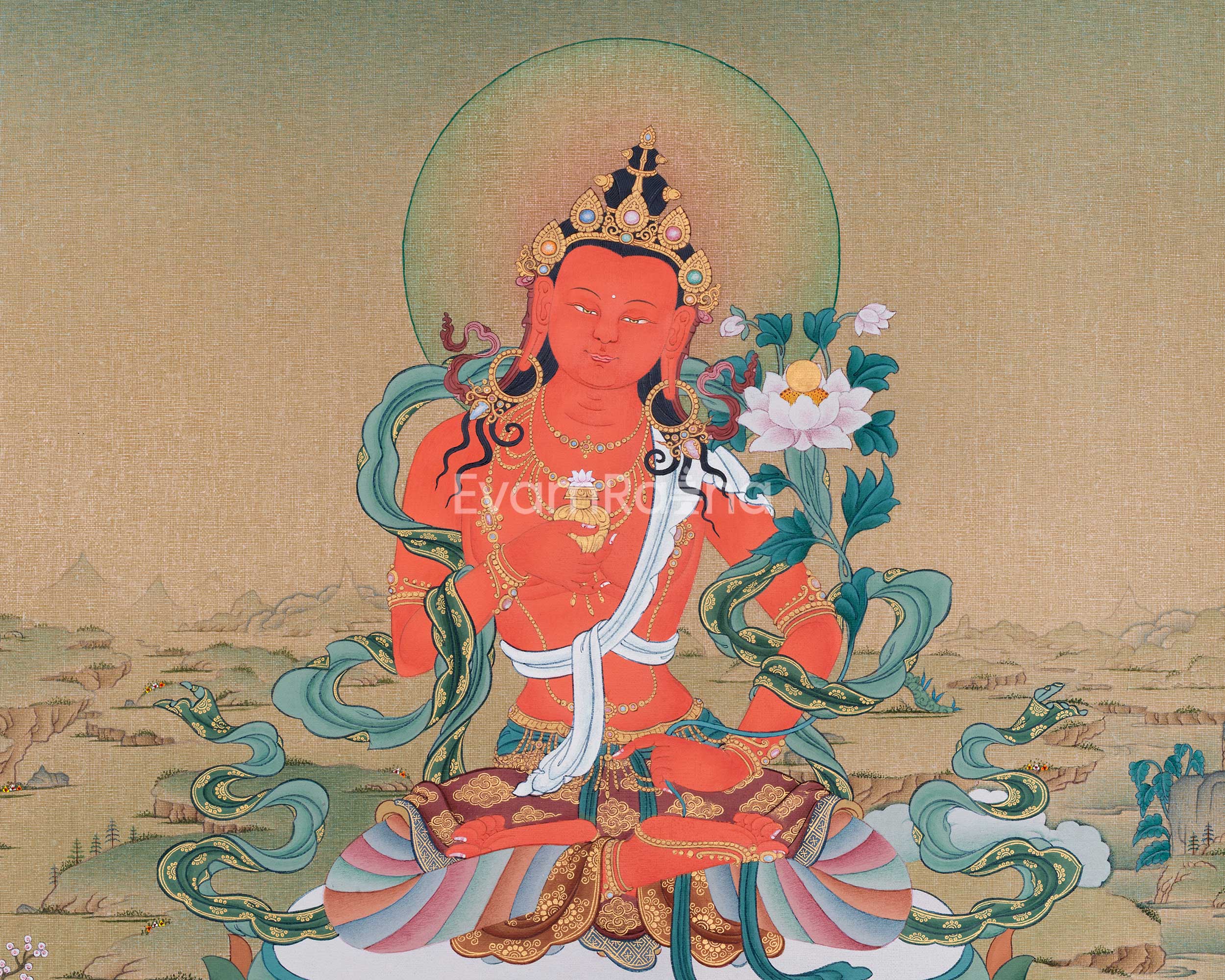 Adi Buddha, Samantabhadra Canvas Print | Tibetan Artwork of Primordial Enlightenment