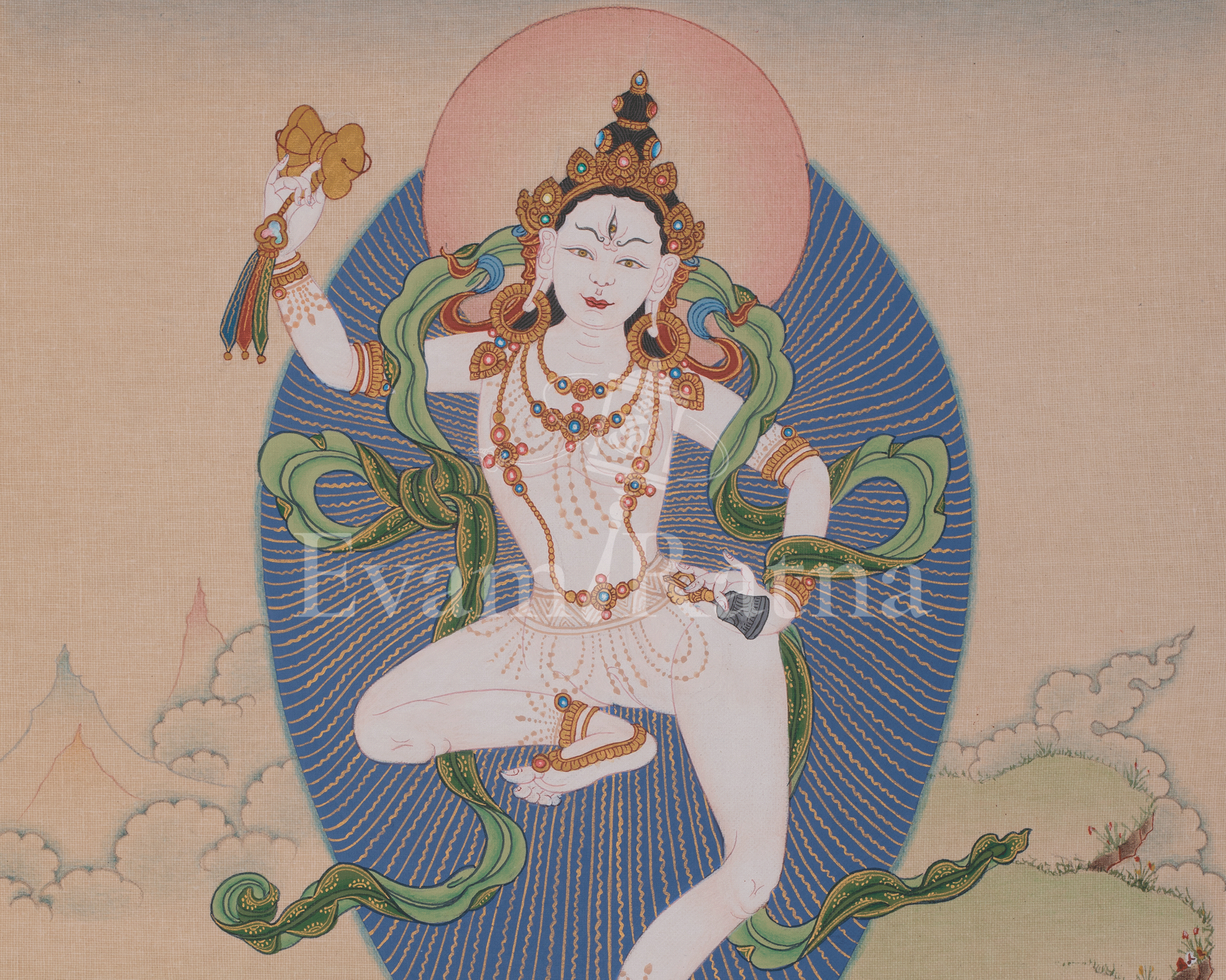 Tibetan Machig Labdron Art | Sacred Chöd Lineage Buddhist Painting of Wisdom and Liberation