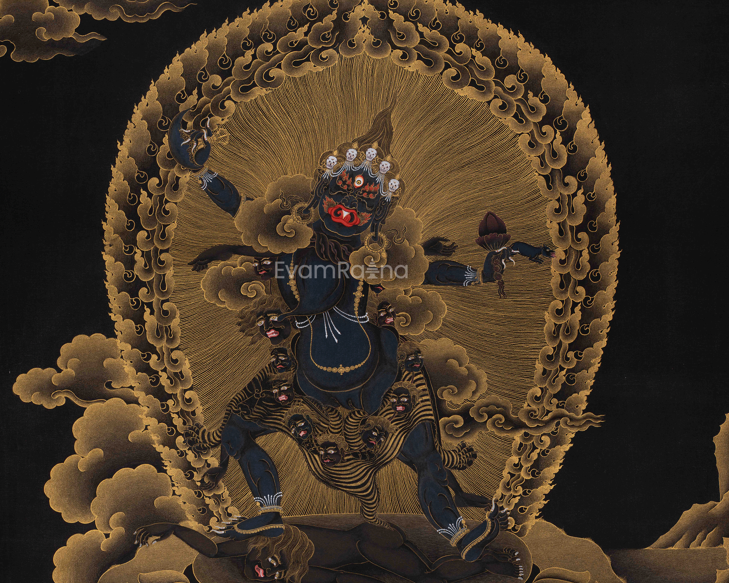 Fierce Ekajati Thangka Print | Goddess of Protection and Fearlessness