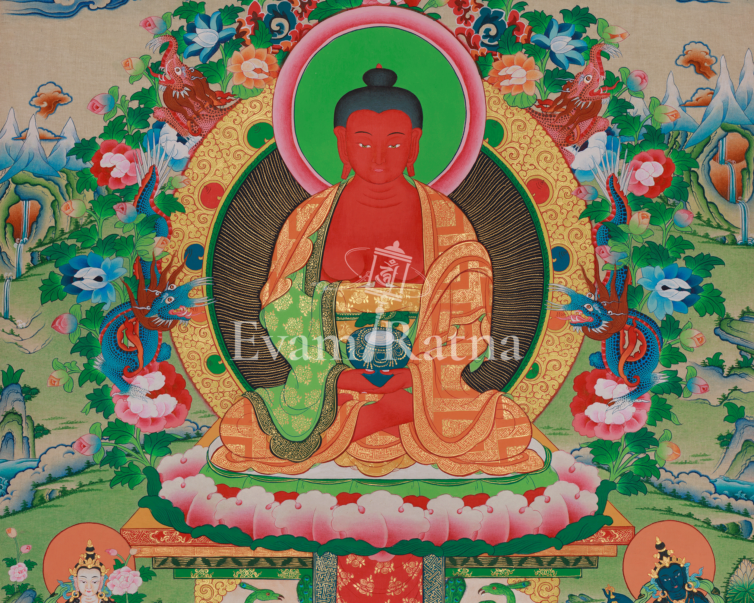 Himalayan Thangka of Amitabha Buddha | The Buddha of Infinite Light