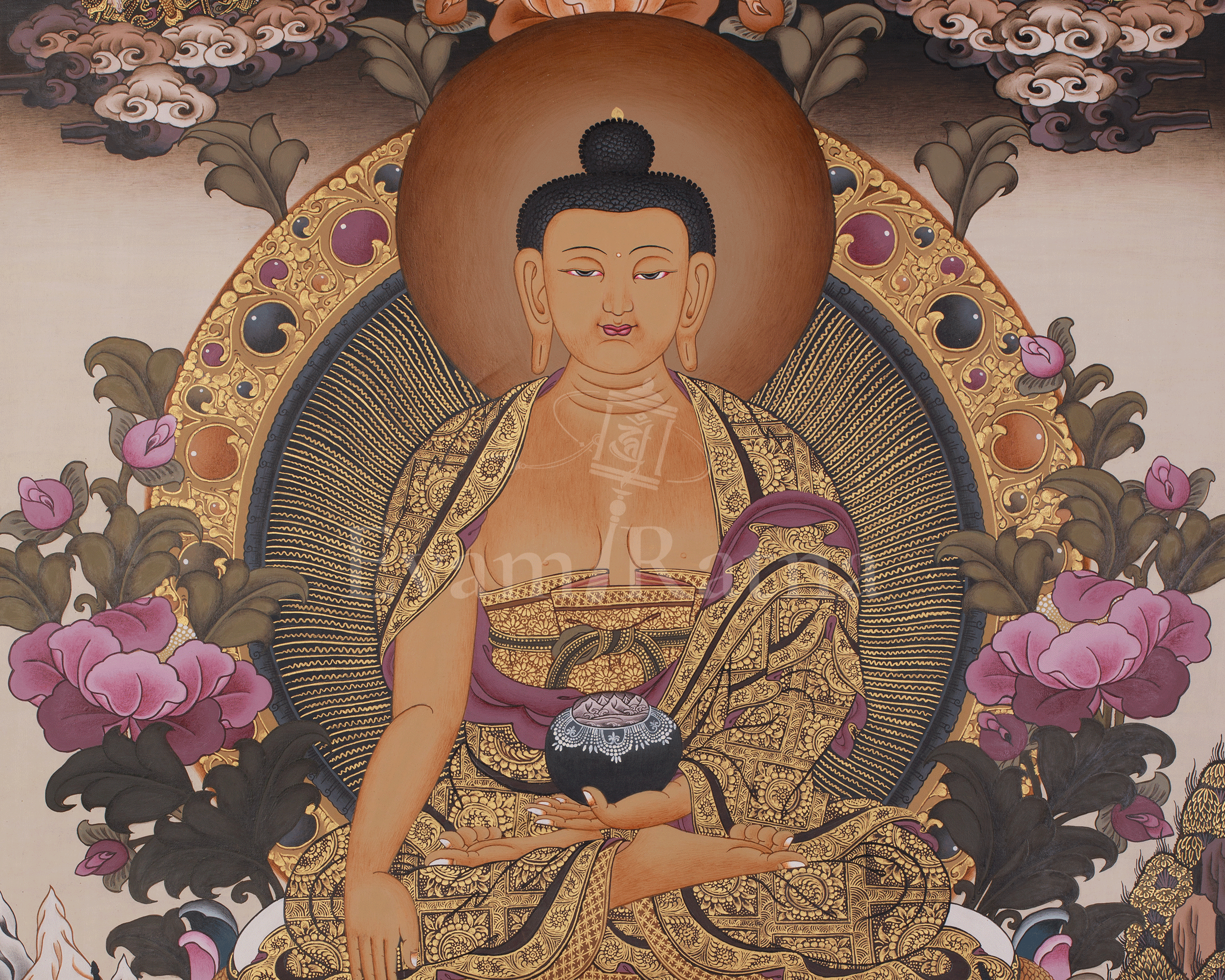 Shakyamuni Buddha Meditation Thangka | Timeless Buddhist Art of Inner Peace and Awakening