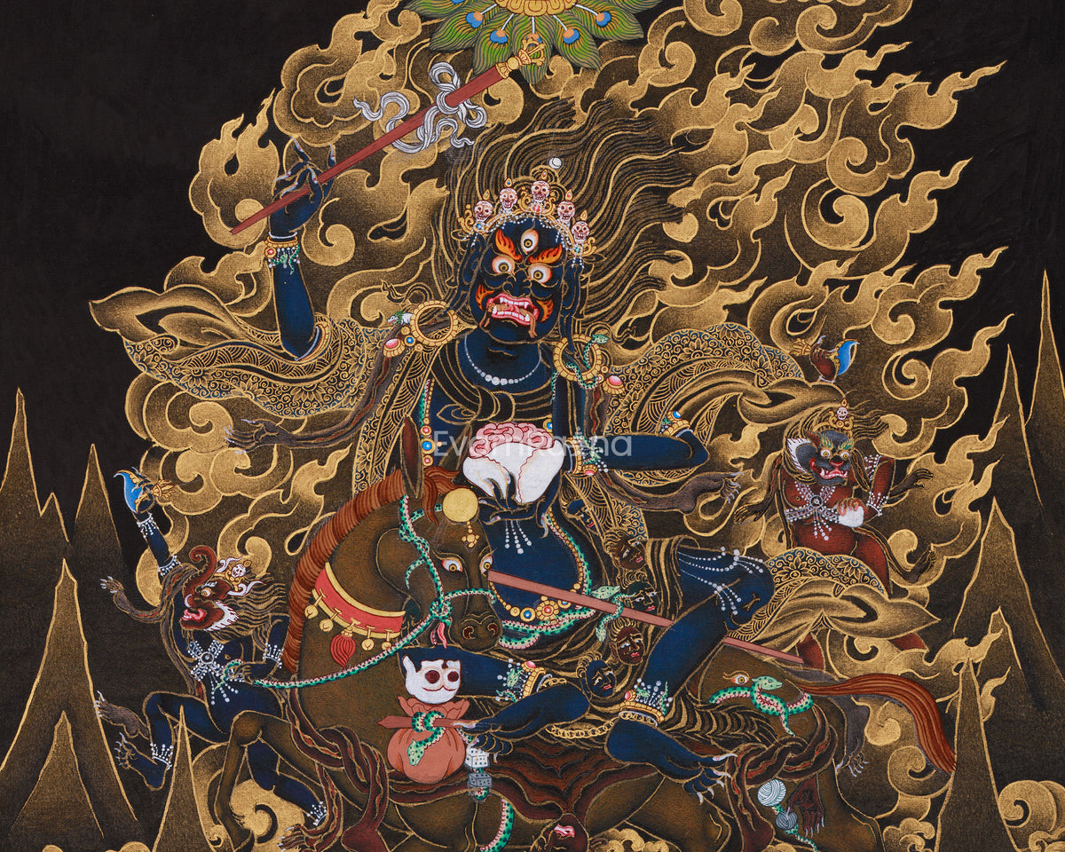 Wrathful Palden Lhamo Thangka | Tibetan Powerful Protector