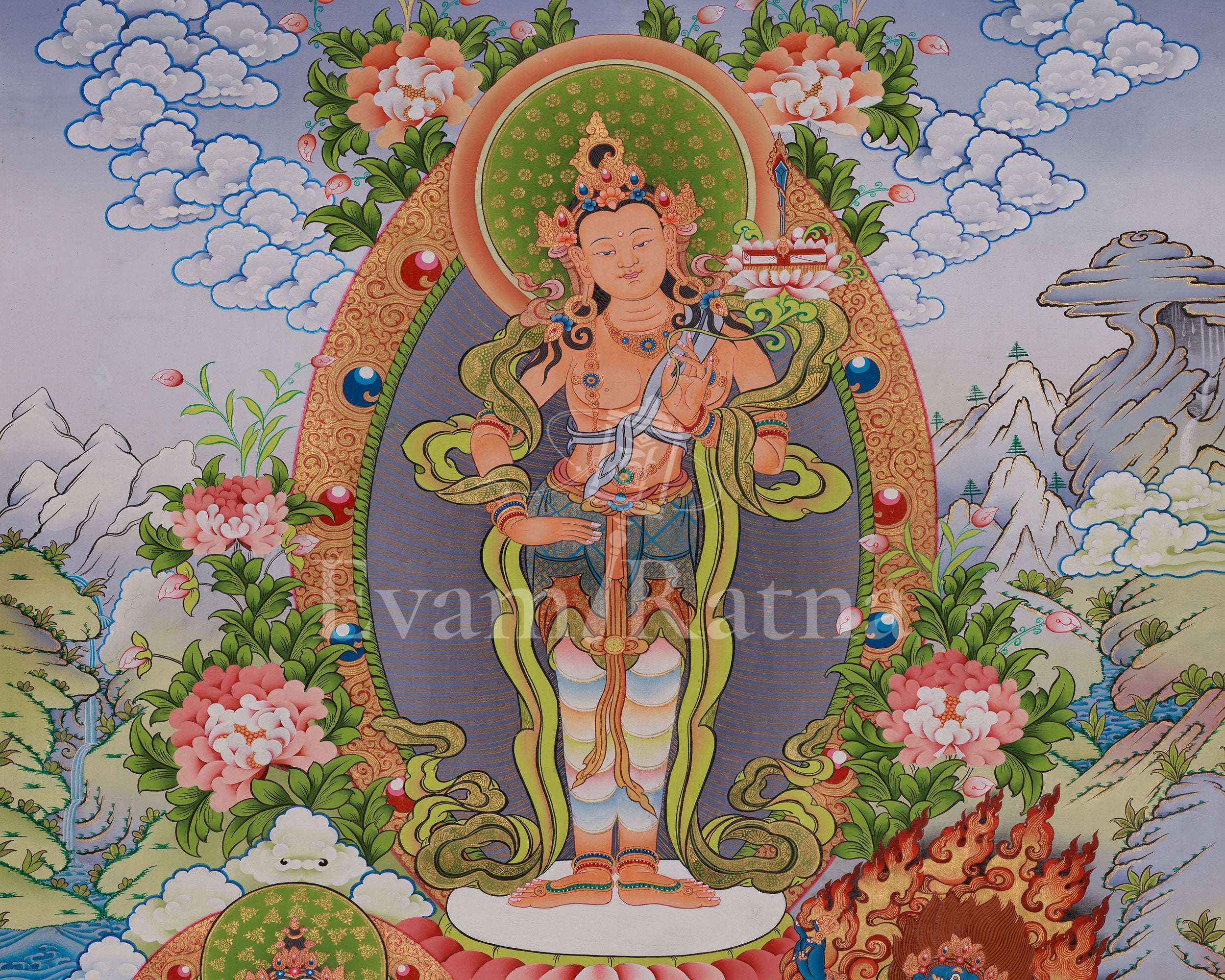 Standing Manjushri Art | The Gentle Glory | Wisdom and Knowledge Deity