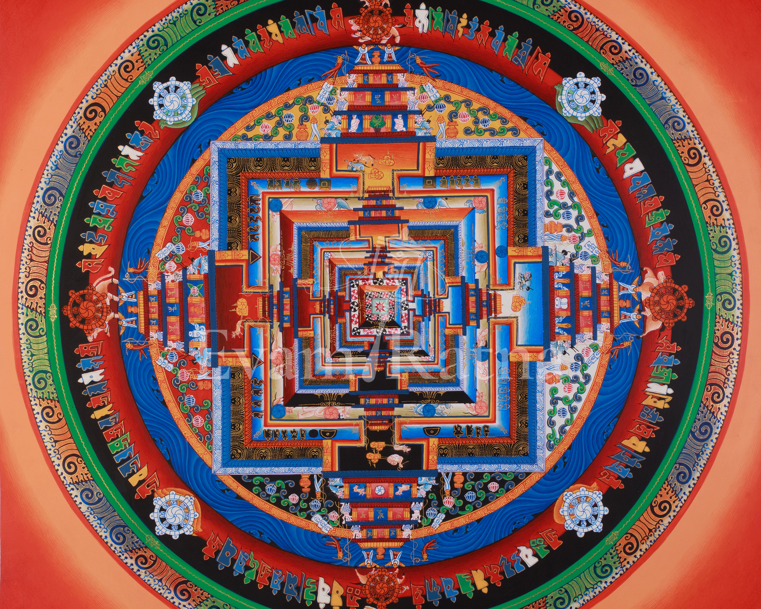 Buddhist Art Of Kalachakra Mandala | Vajrayana Buddhism