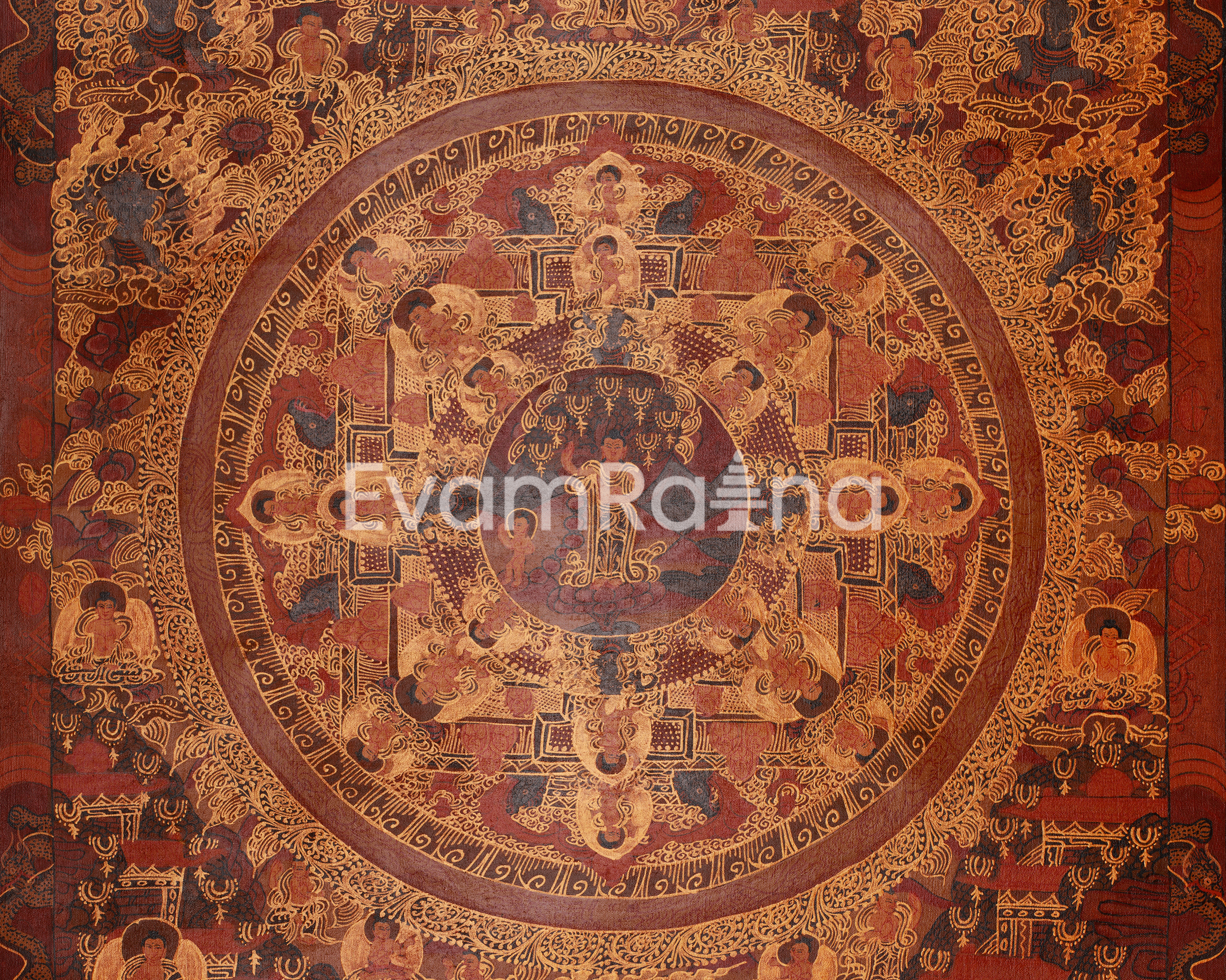 Handpainted Sacred Buddha Mandala | Spiritual Awakening Art
