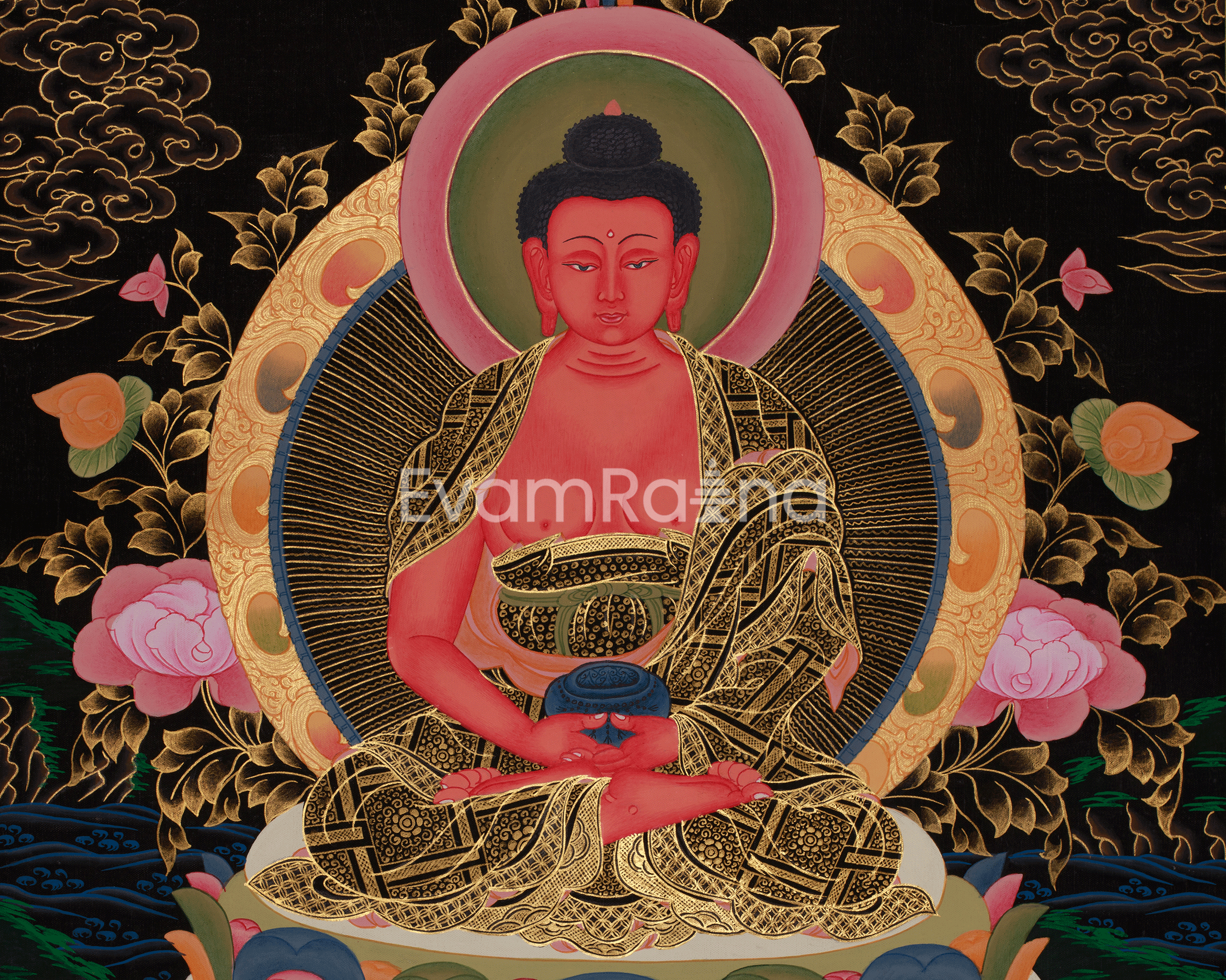 Himalayan Amitabha Buddha Art | Radiating Boundless Light and Serenity