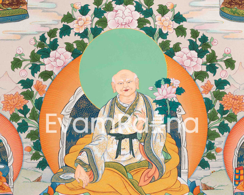 Hand-Painted Sakya Master Thangka Art | Journey to Enlightenment | Thangka Art for Positive Energy