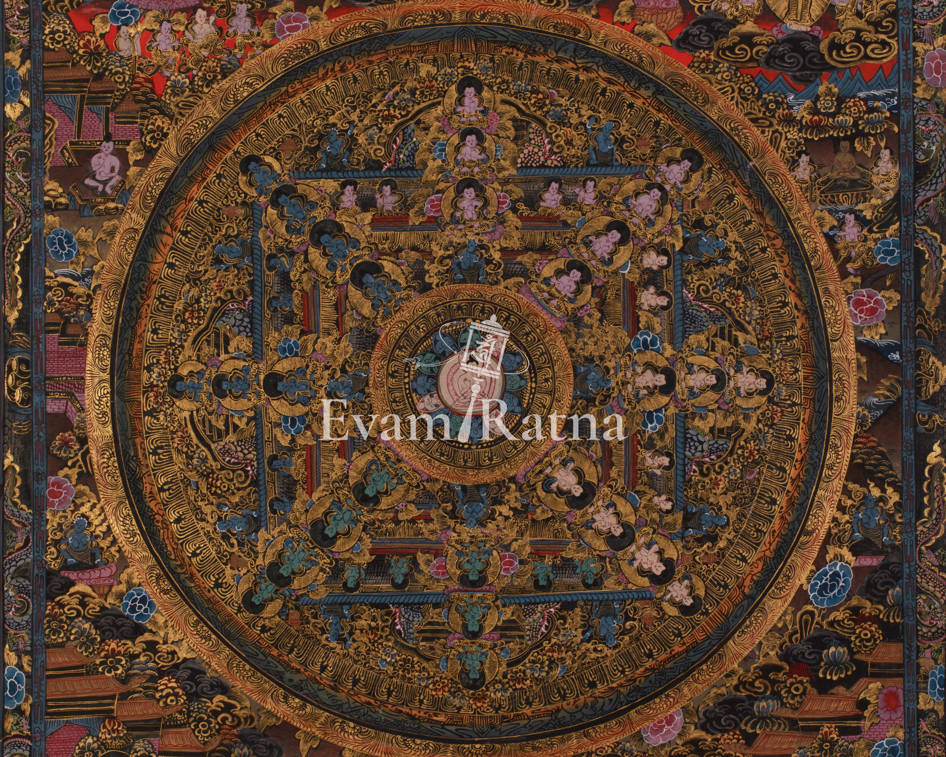 Tibetan deity Mandala Art | Symbolized Protection, Healing, and Spiritual Blessings