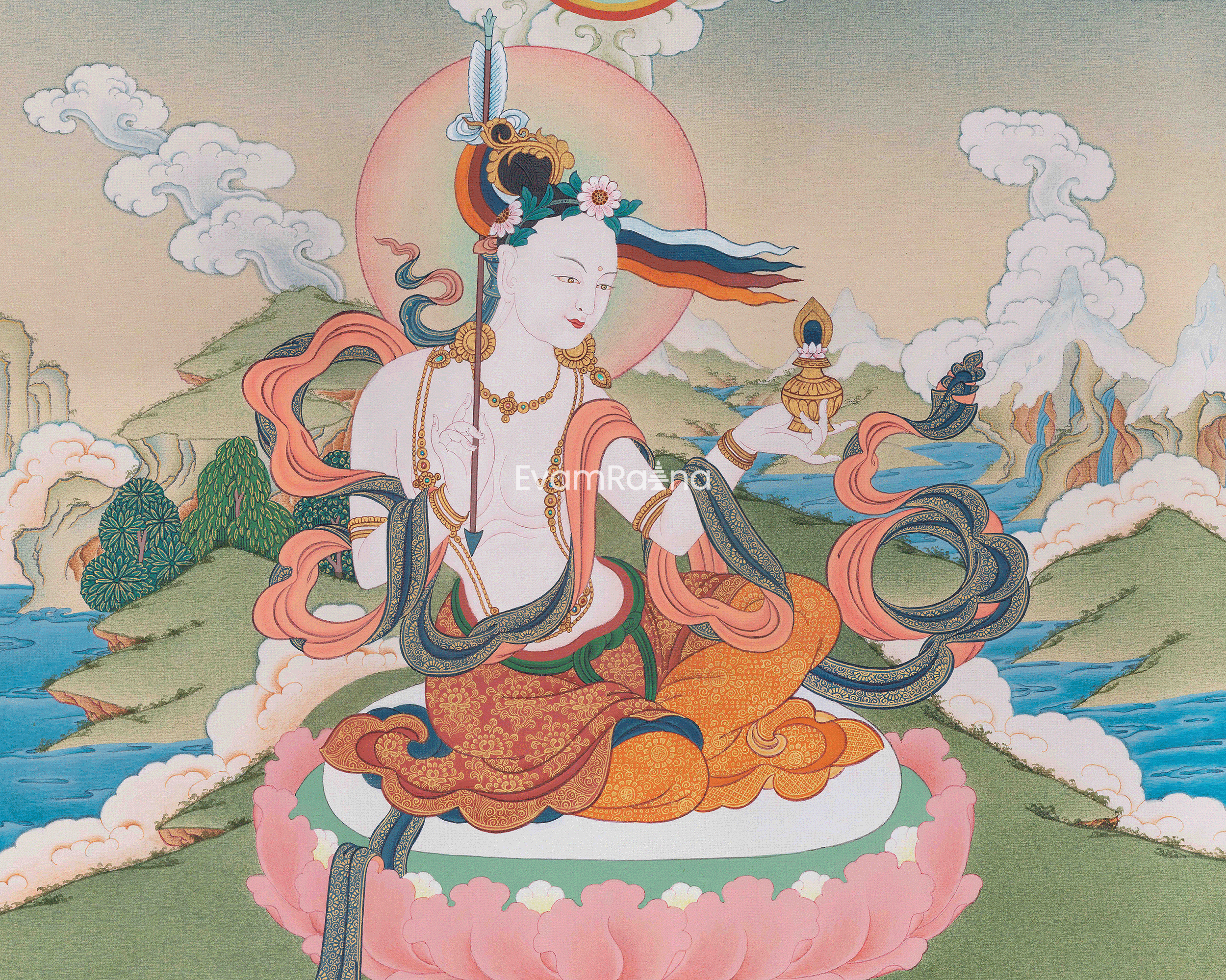 Mandarva Thangka Print | Wisdom Dakini | Digital Print