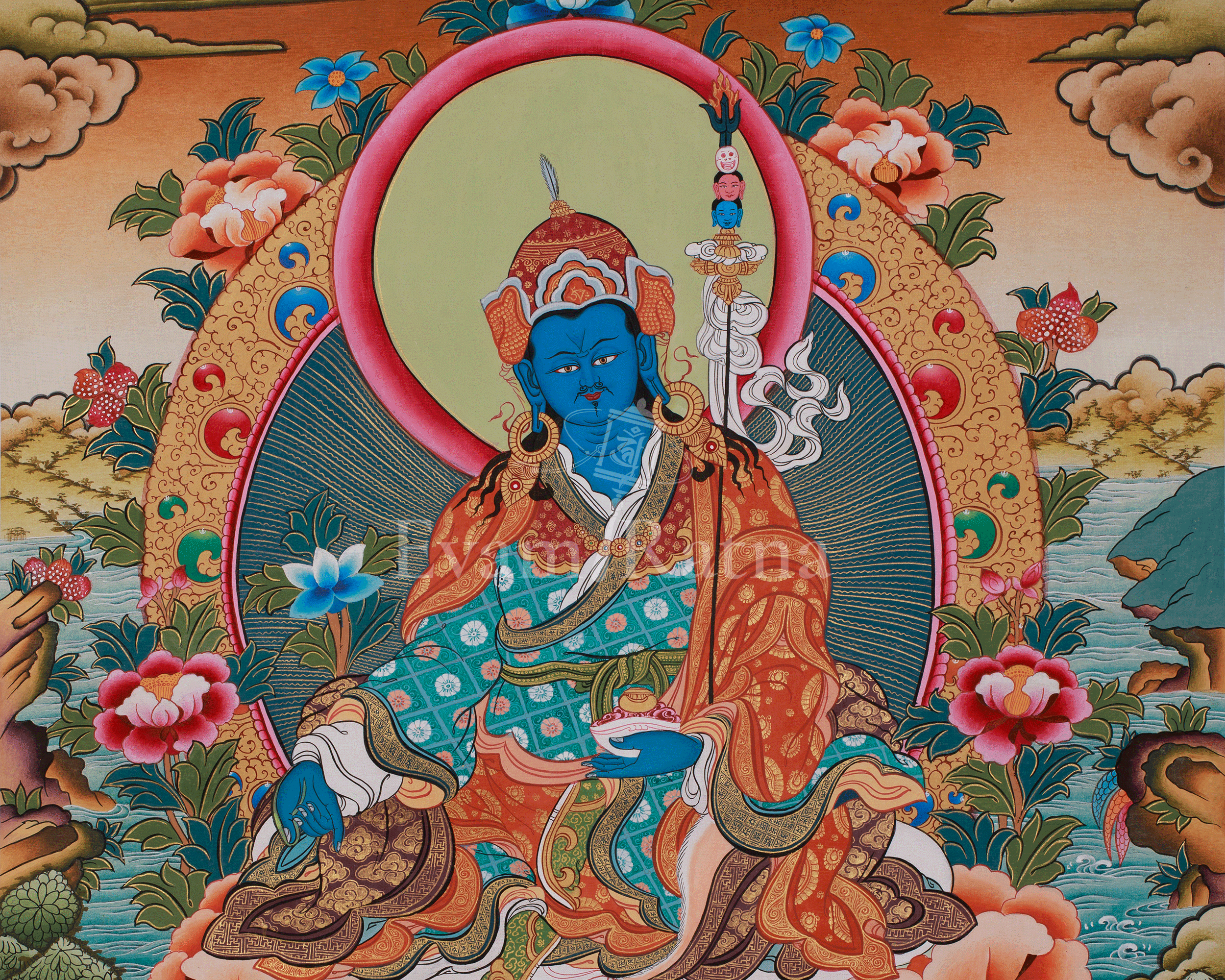 Tibetan Thangka of Guru Urgen Menla | Form of Guru Rinpoche Thangka