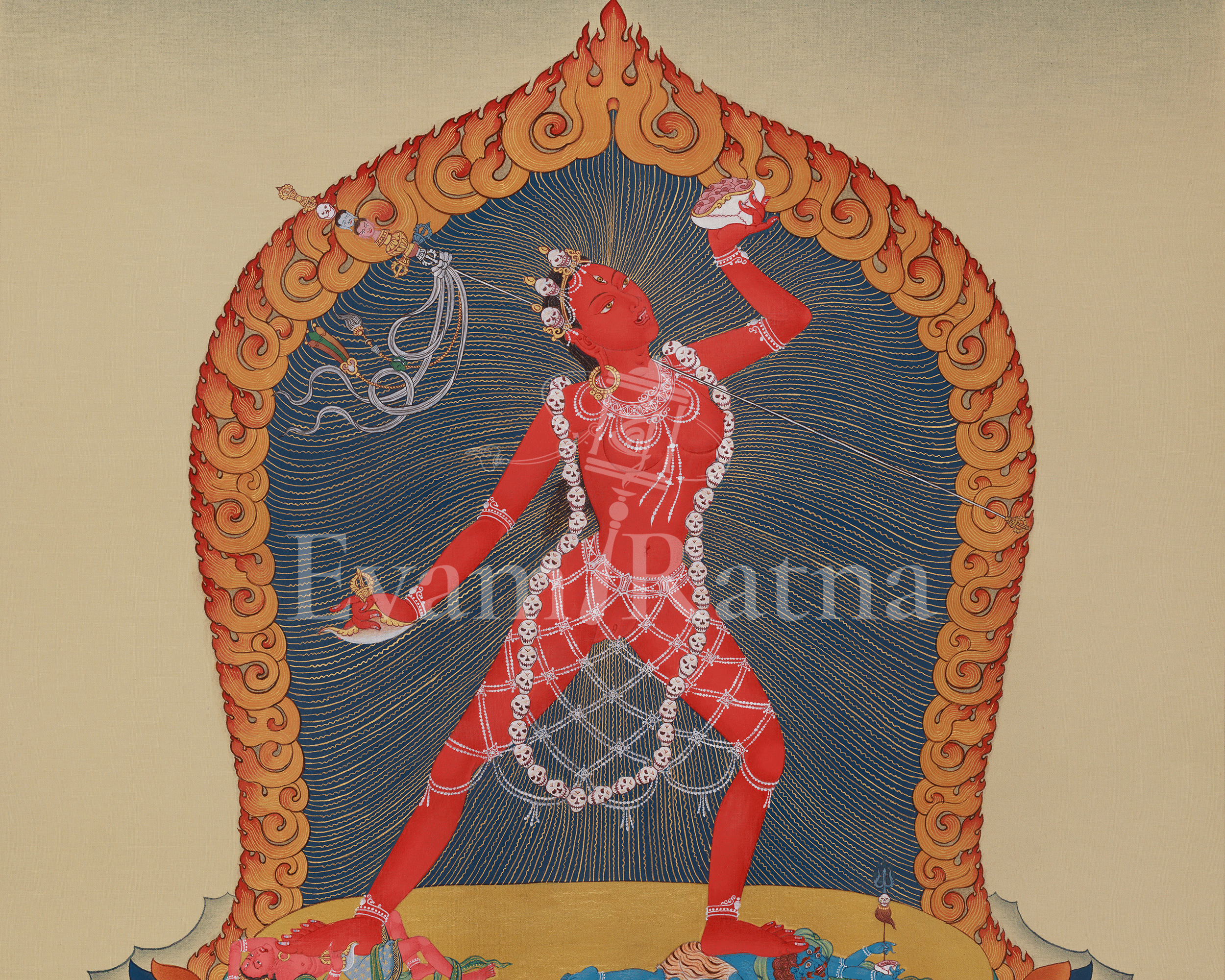 Traditional Vajrayogini Thangka | Sacred Dakini Buddhist Artwork