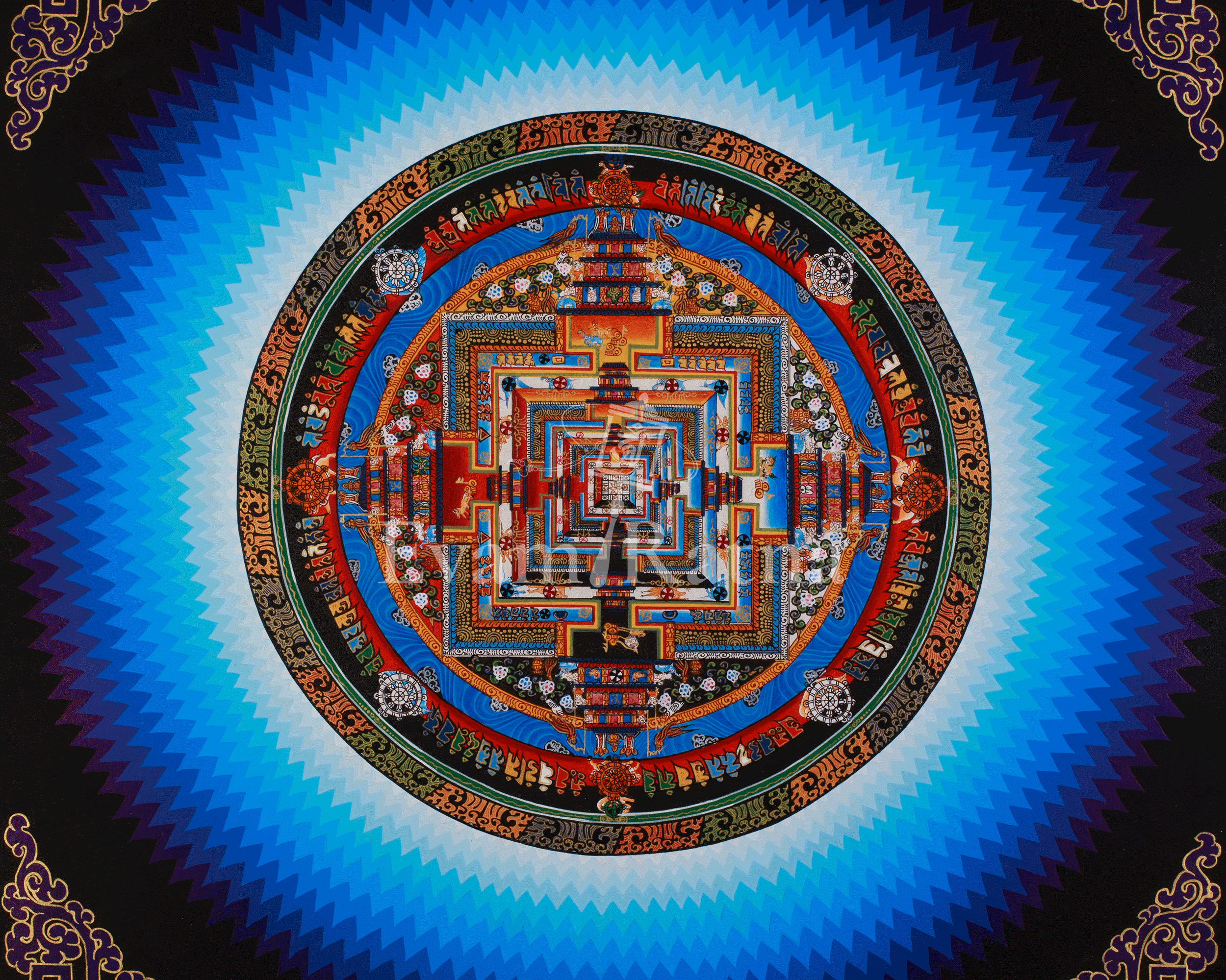Kalachakra Mandala Meditation Art | Buddhist Wall Hanging Art