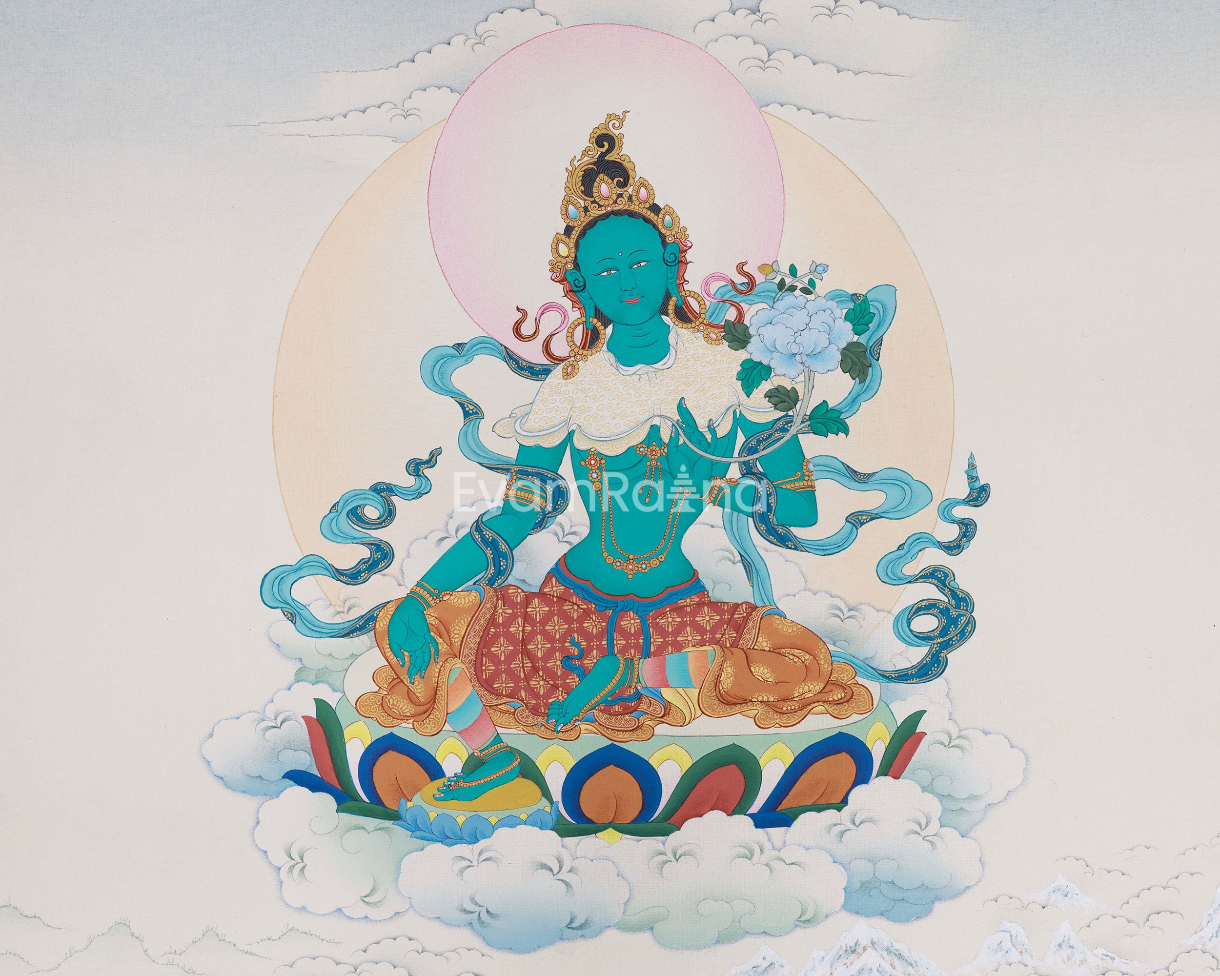 Buddhism Shyama Tara | A Rare Thangka of the Goddess of Protection and Compassion