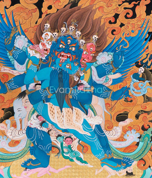 Vajrakilaya with Consort Canvas Print | Fierce Tantric Deity of Transformation