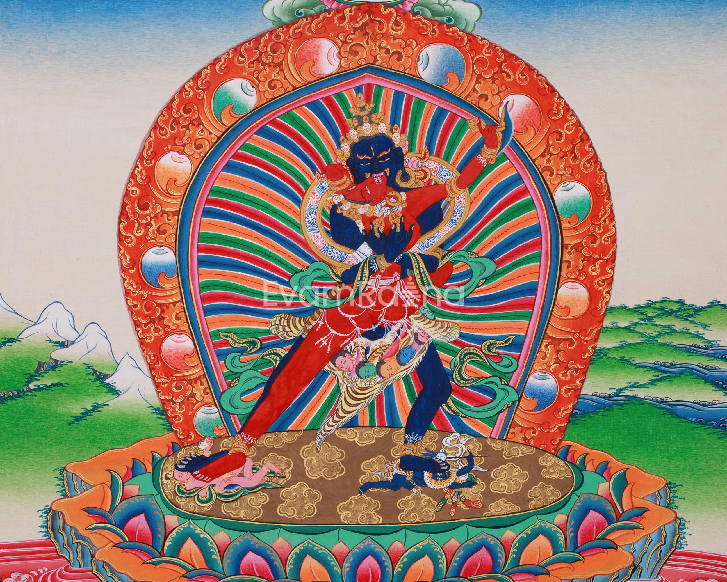 The Divine Union in Chakrasamvara Art | Tantric Deity of Wisdom & Compassion