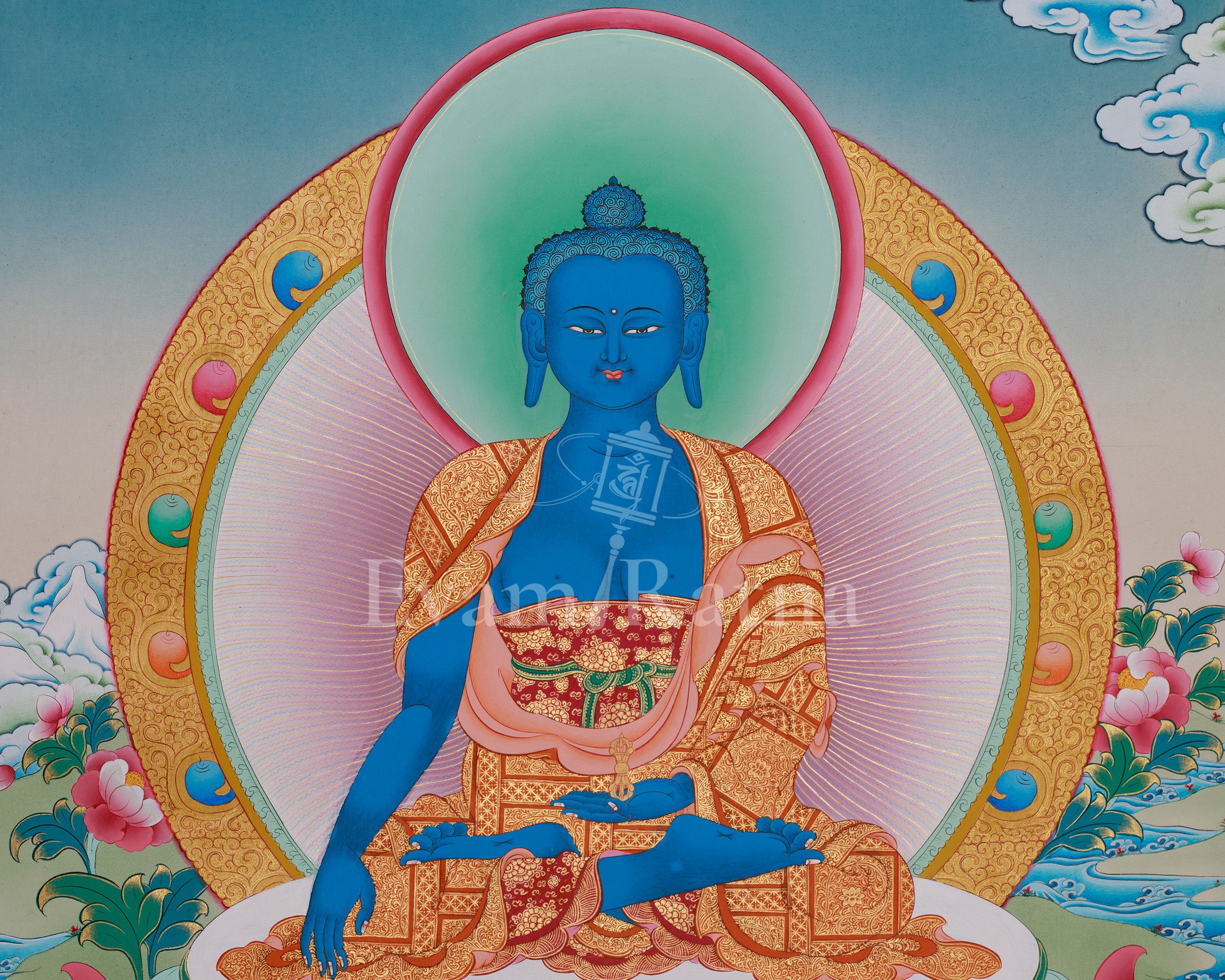 Sacred Mitrupa Thangka | Akshobhya Buddha | Prominent Deity in Tibetan Buddhism