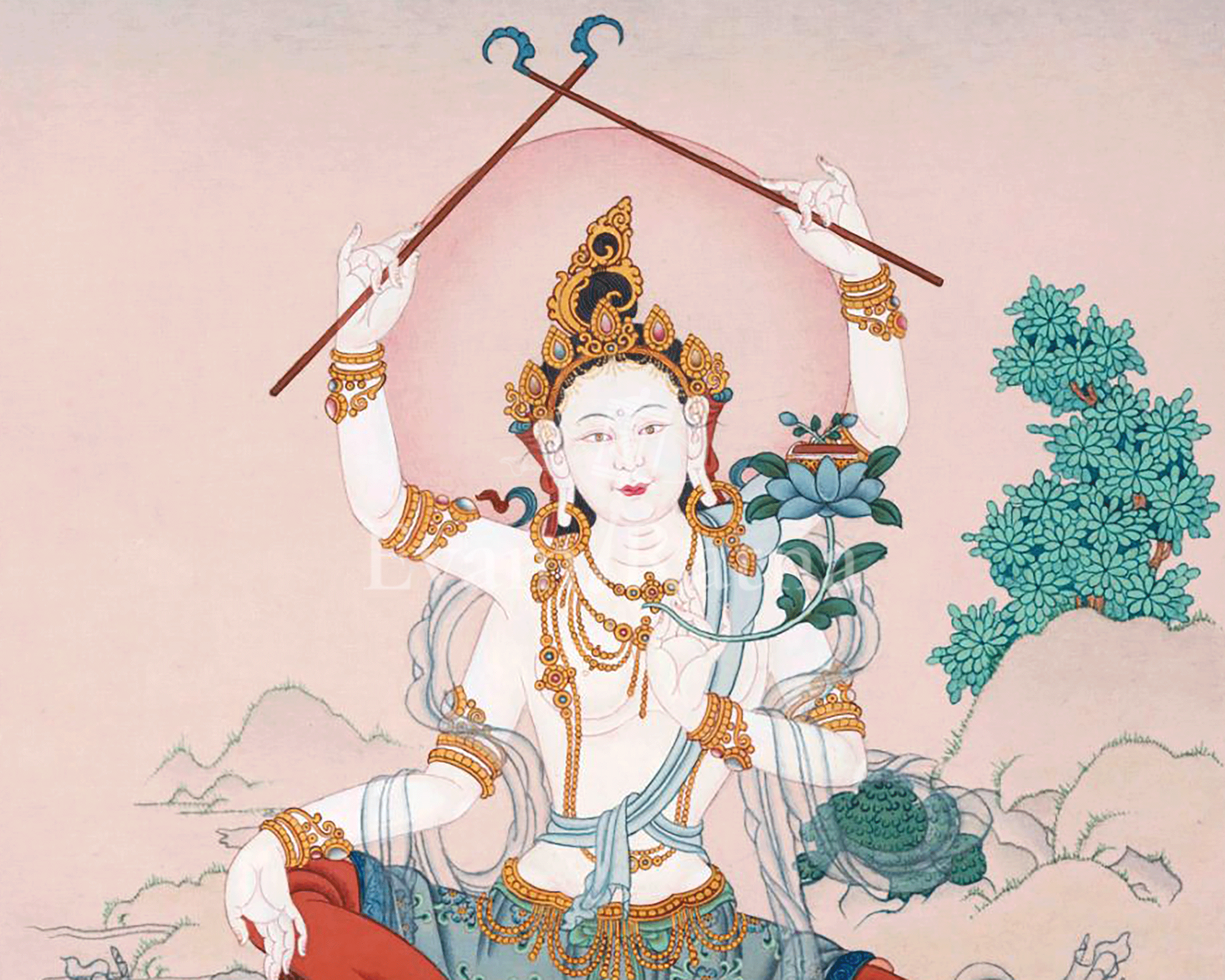 Samkusumita Tara  | 21 Tara of Surya Gupta Thangka