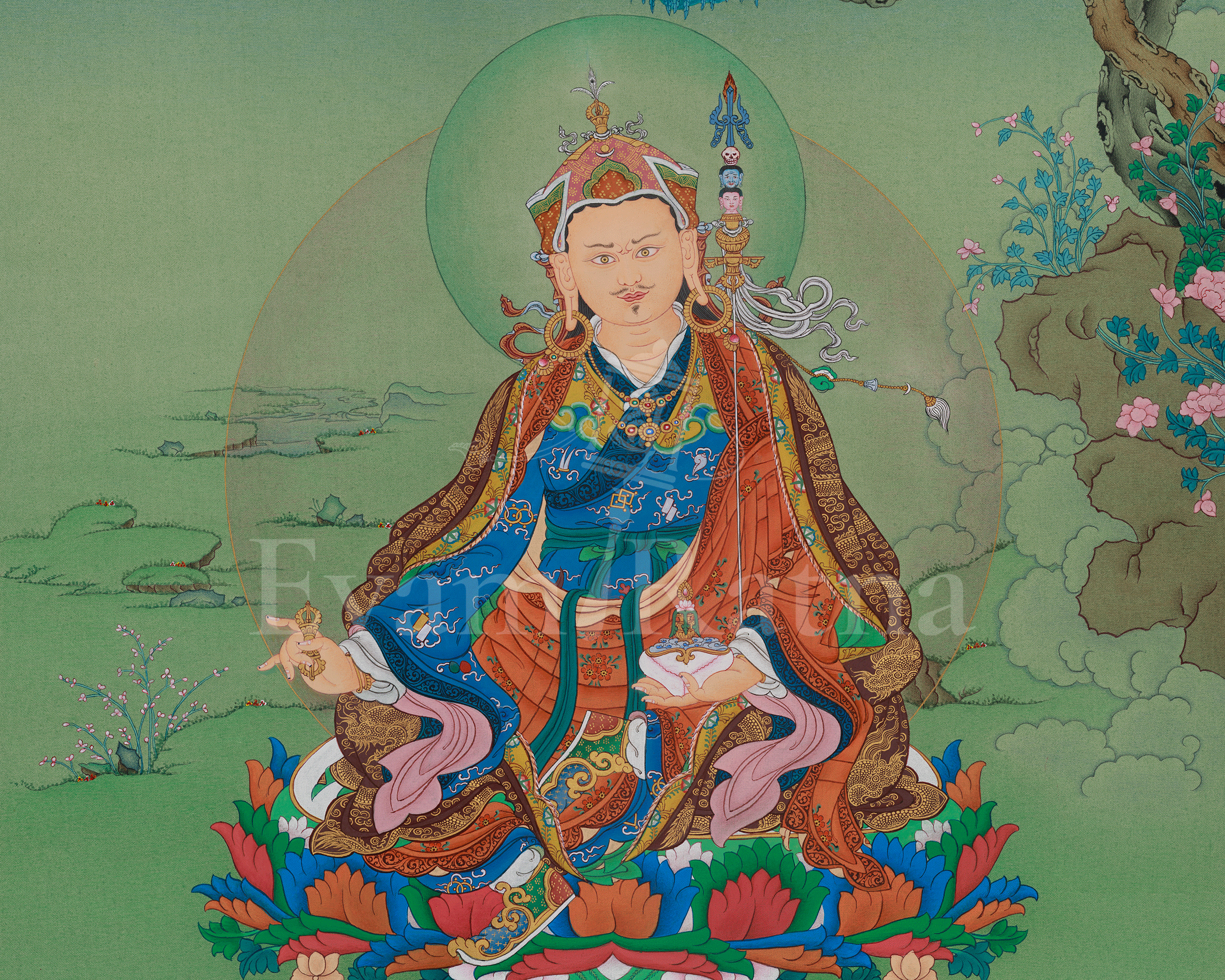 Buddhist Guru Rinpoche Artwork | Spiritual Transformation | Sacred Art