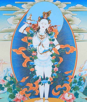 Standing Yeshe Tsogyal Print | Tibetan Yogini and Enlightened Consort of Guru Rinpoche