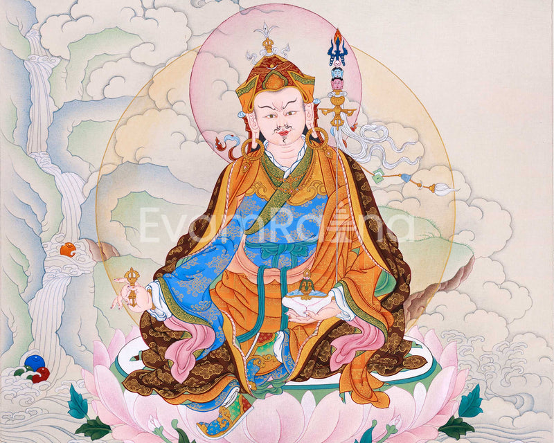 Traditional Tibetan Thangka of Padmasambhava | The Lotus Born Master