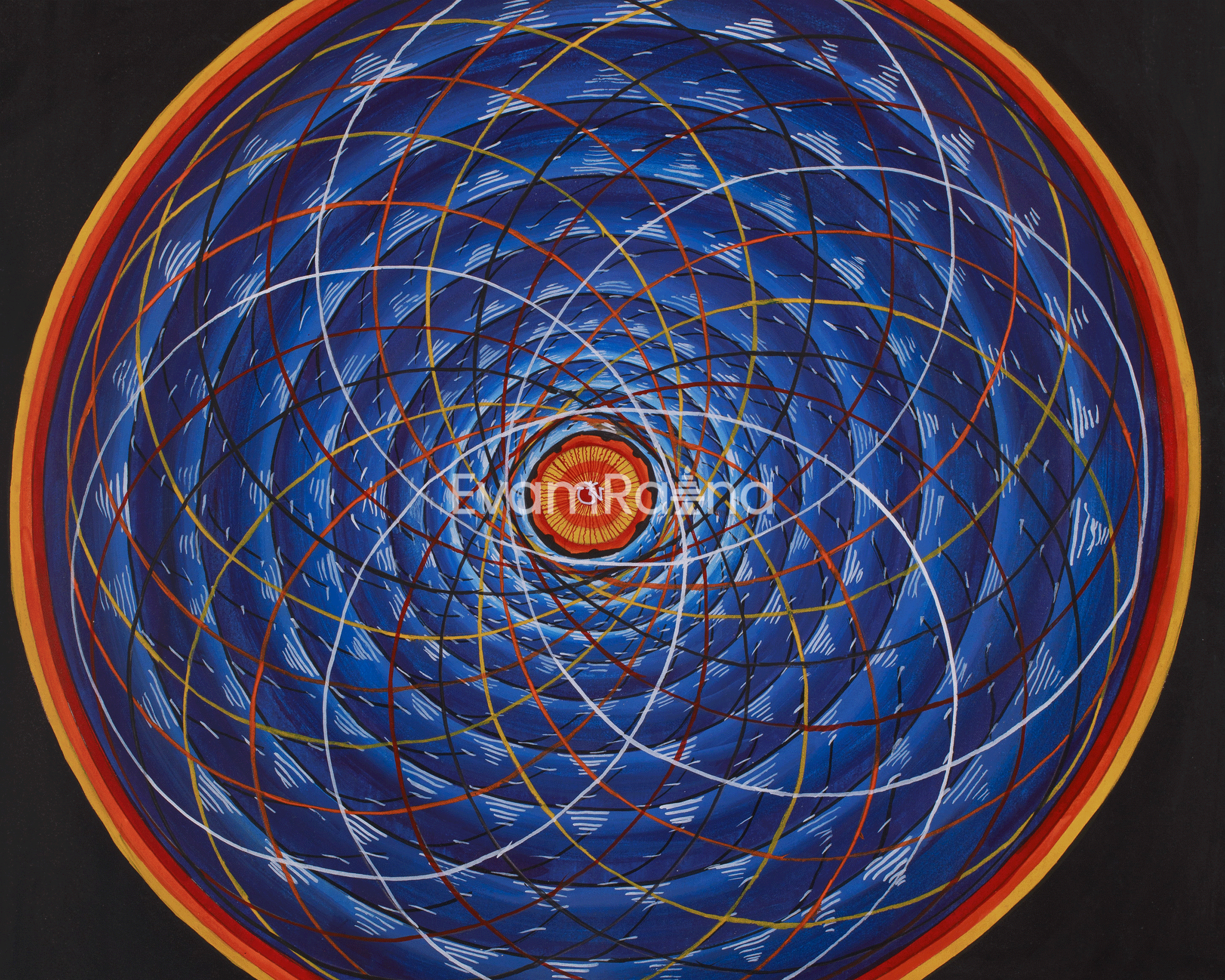 Divine Buddhist Mantra Mandala | Traditional Artwork