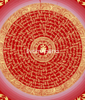 Thangka of Mantra Mandala | Tibetan Sacred Art of Compassion & Clarity