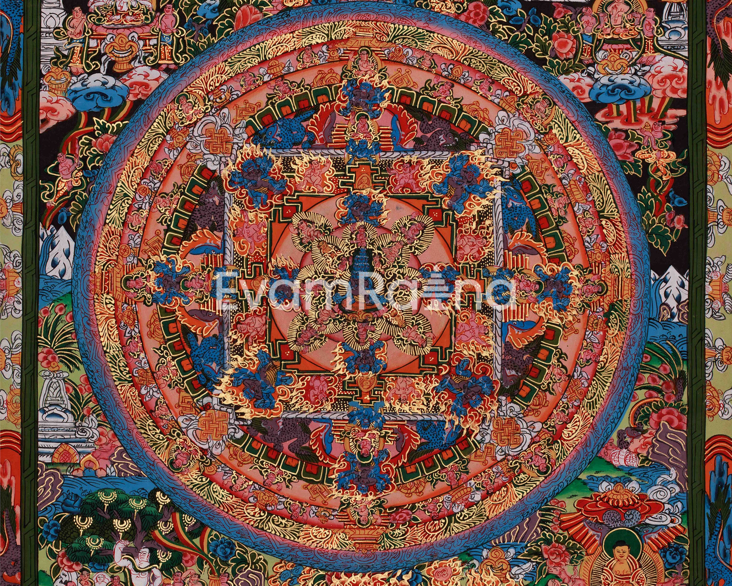Hand-Painted Mandala Artwork | Representing Wisdom, Harmony, and Enlightenment