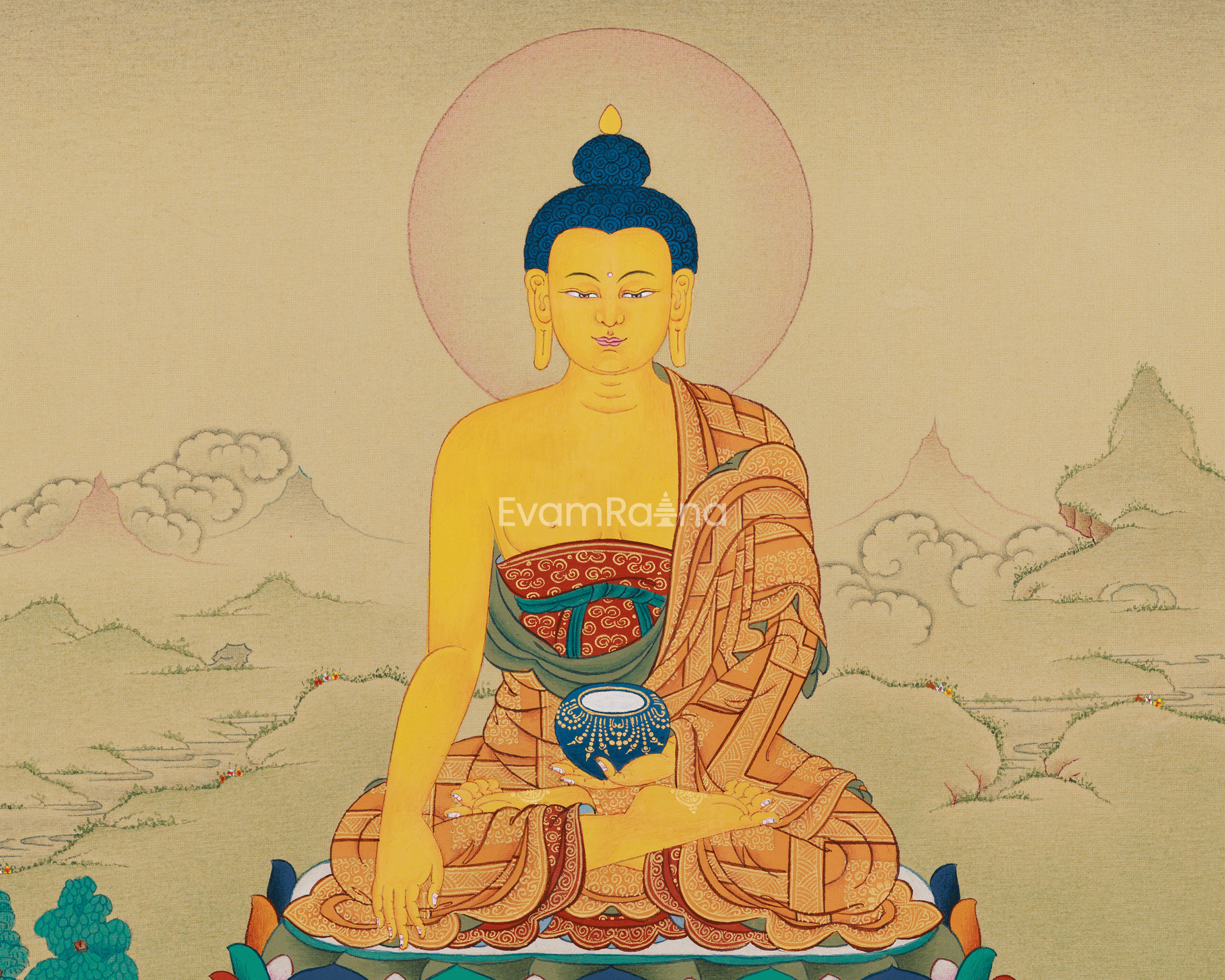 Sage of the Shakya Clan, Shakyamuni Buddha Thangka | Historical Buddha