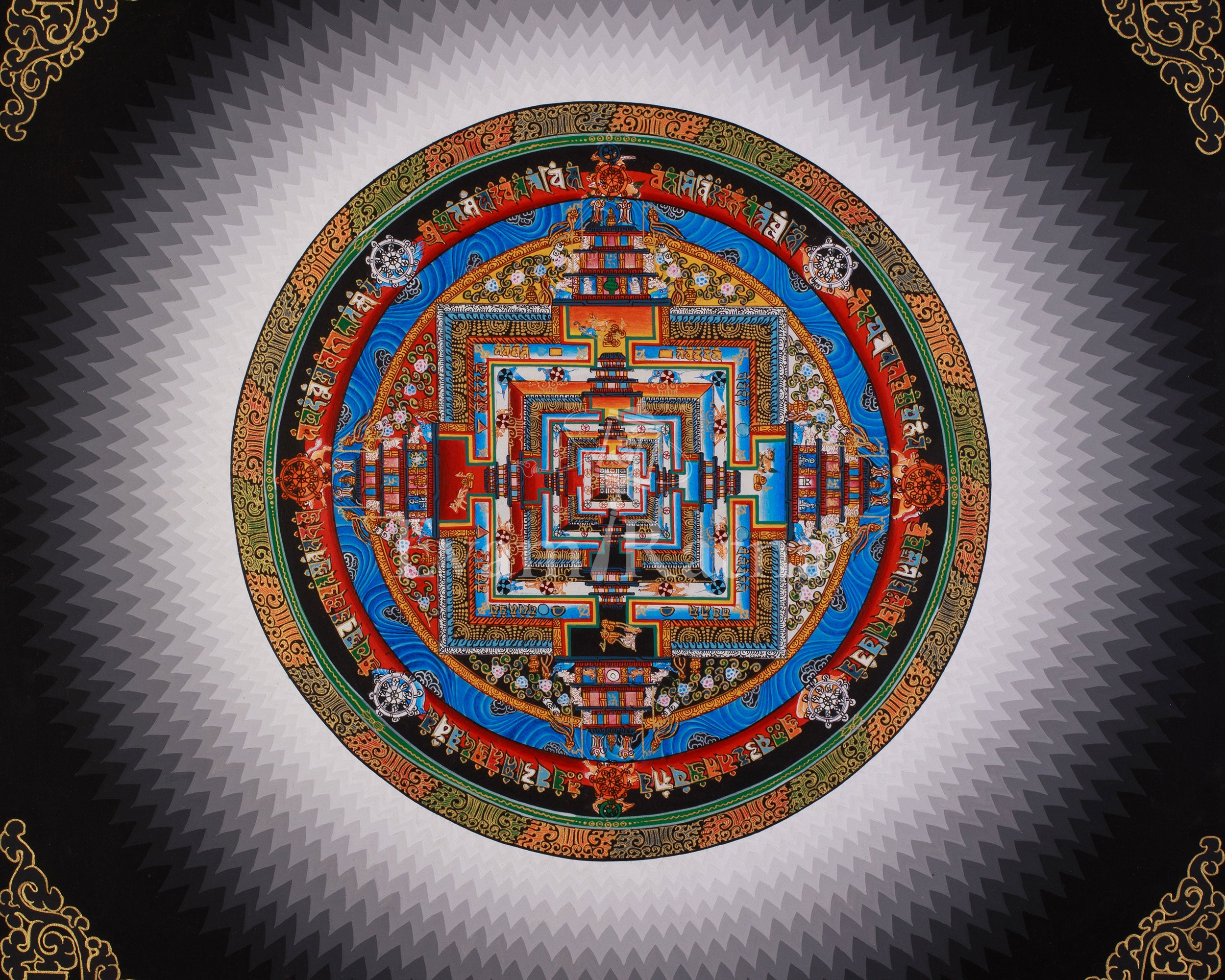 Kalachakra Mandala Spiritual Art | Sacred Tibetan Buddhist Meditation Artwork