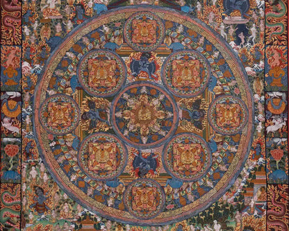 Buddha Mandala Thangka | Rare Genuine Hand Painted Tibetan Thangka