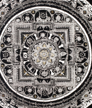 Buddhist Mantra Mandala Thangka | Mandala for Meditation and Protection