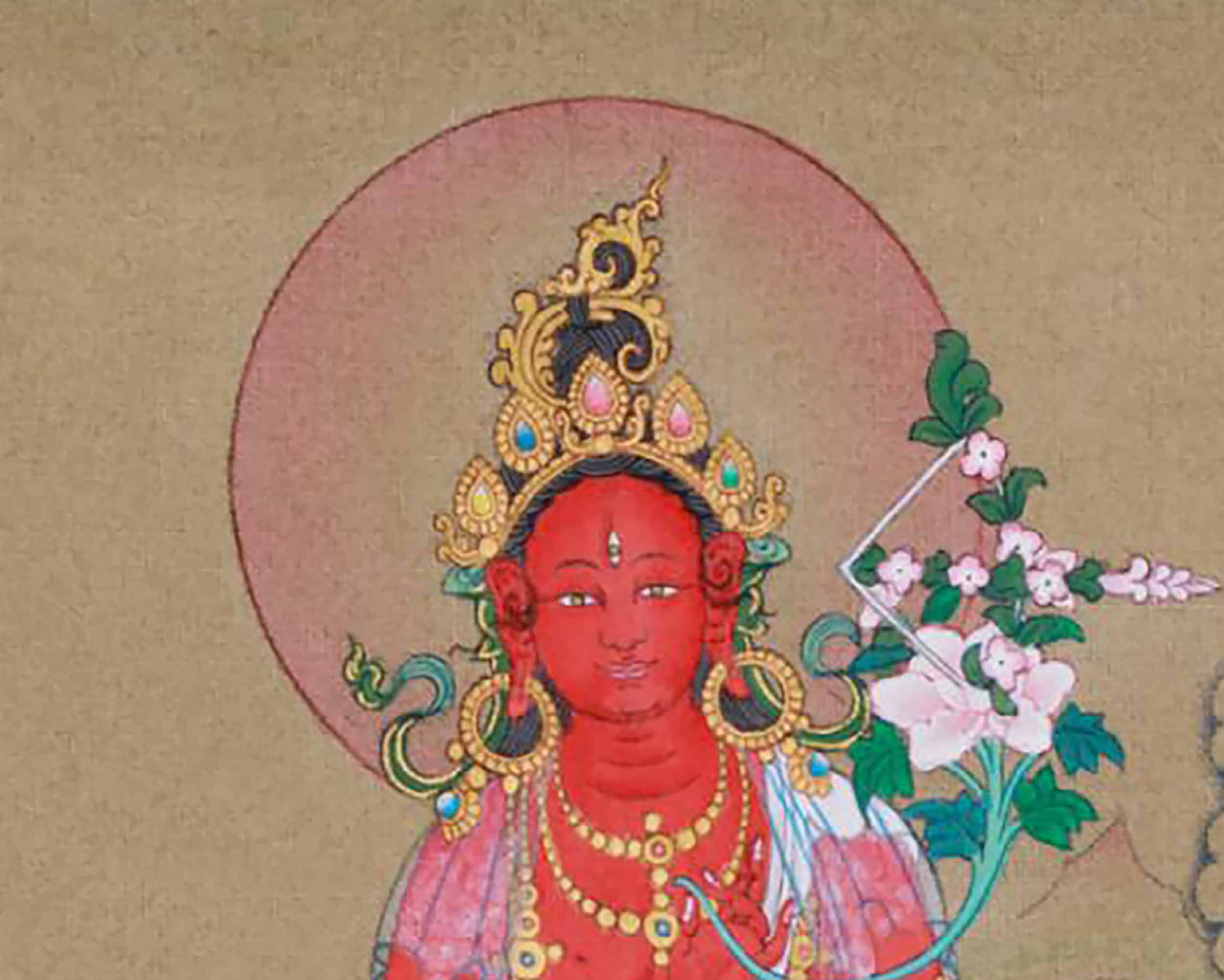 Red Tara Thangka Painting | Goddess of Power, Compassion, and Magnetizing Energy