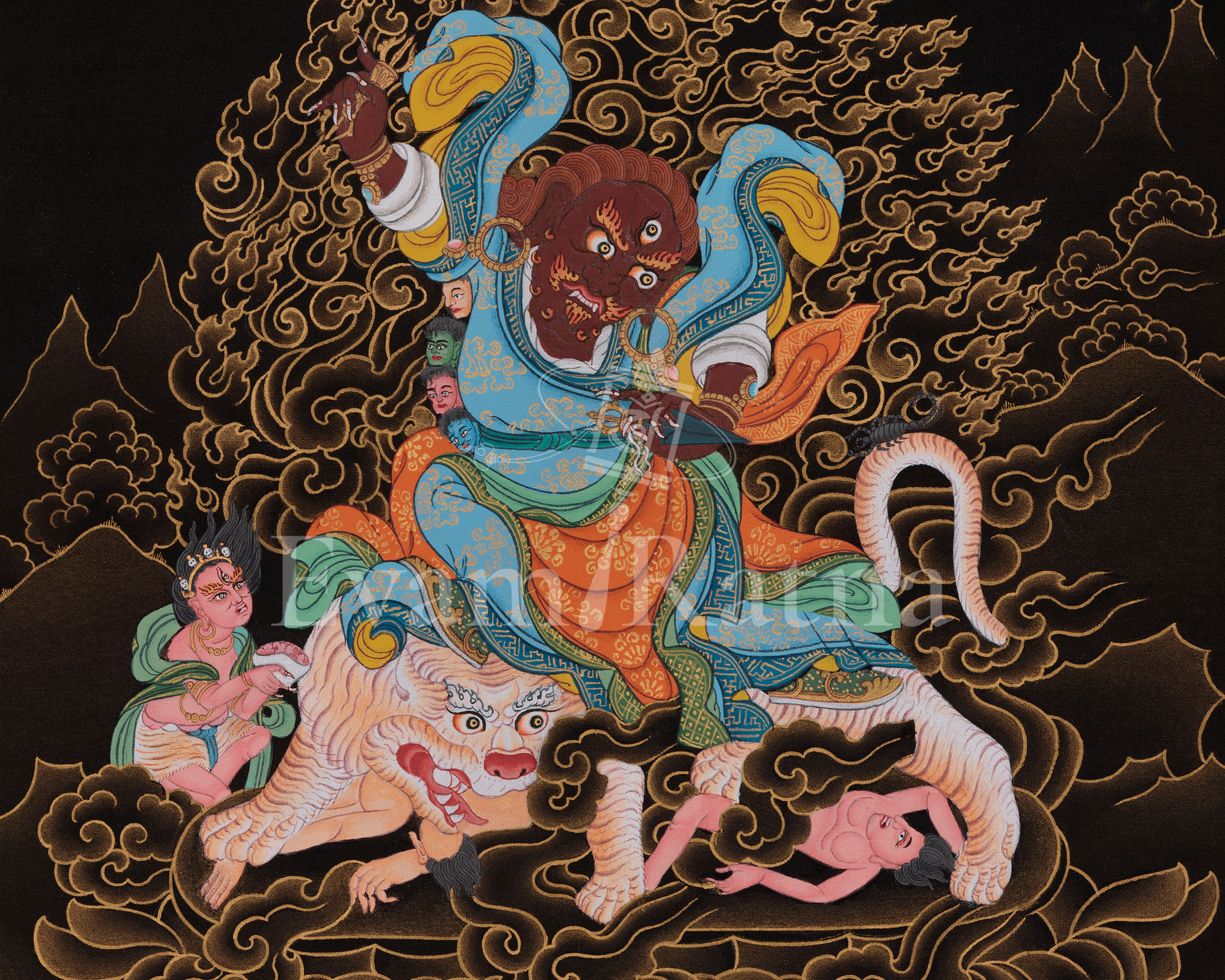 Sacred Dorje Drollo Thangka | Symbol of Fierce Compassion, Awakened Presence