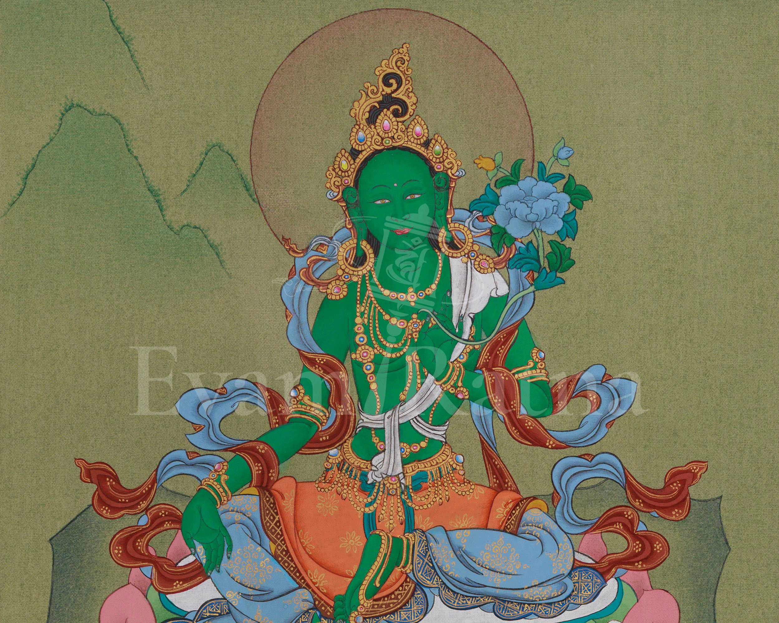Tibetan Shyama Tara Artwork | Spiritual Protection
