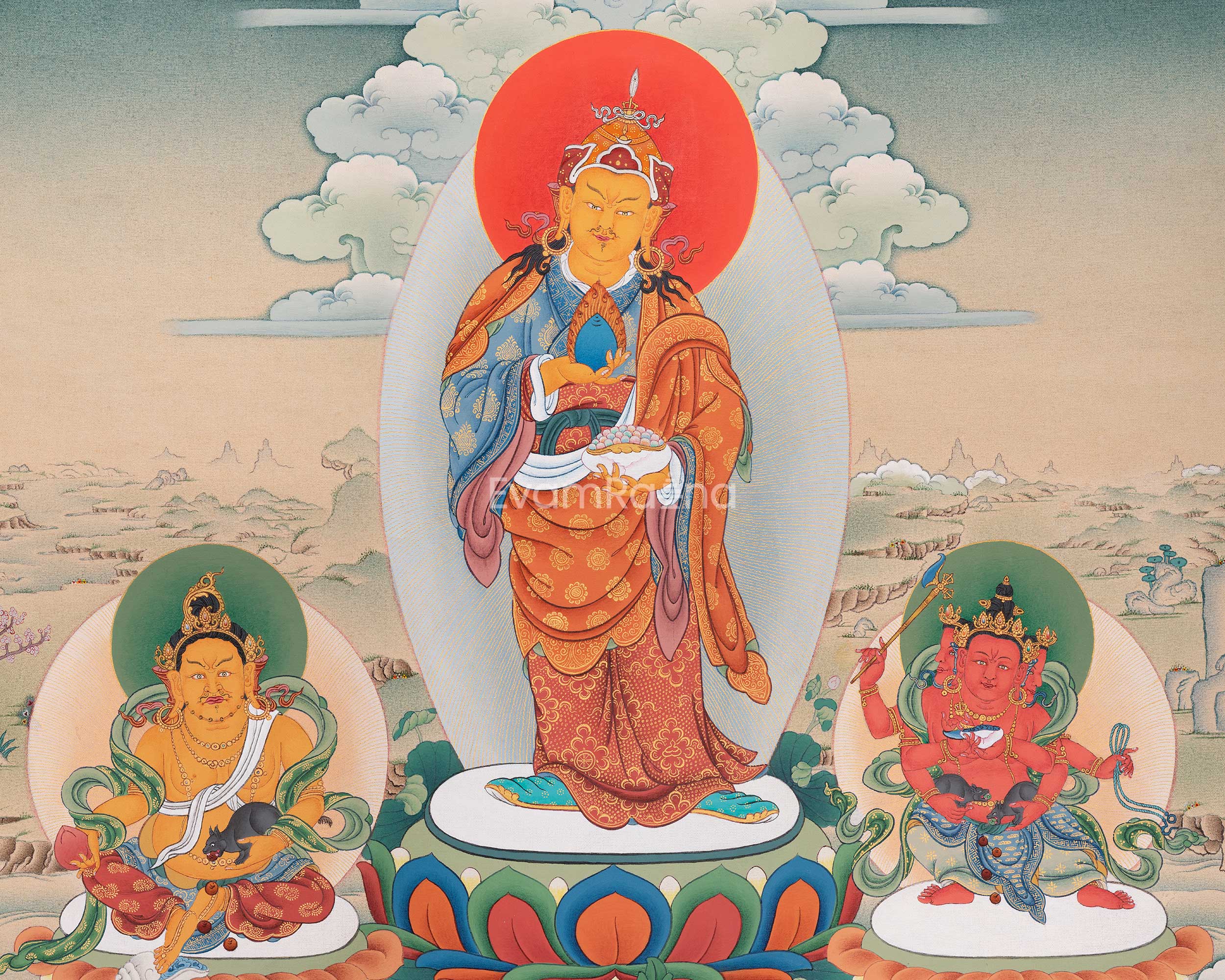 Pema Jungne with Four Dzambalas | Lotus Born Manifestation of Guru Rinpoche