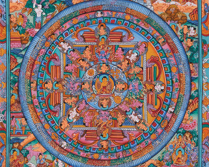 Buddha Mandala Thangka | Hand-painted Tibetan Thangka