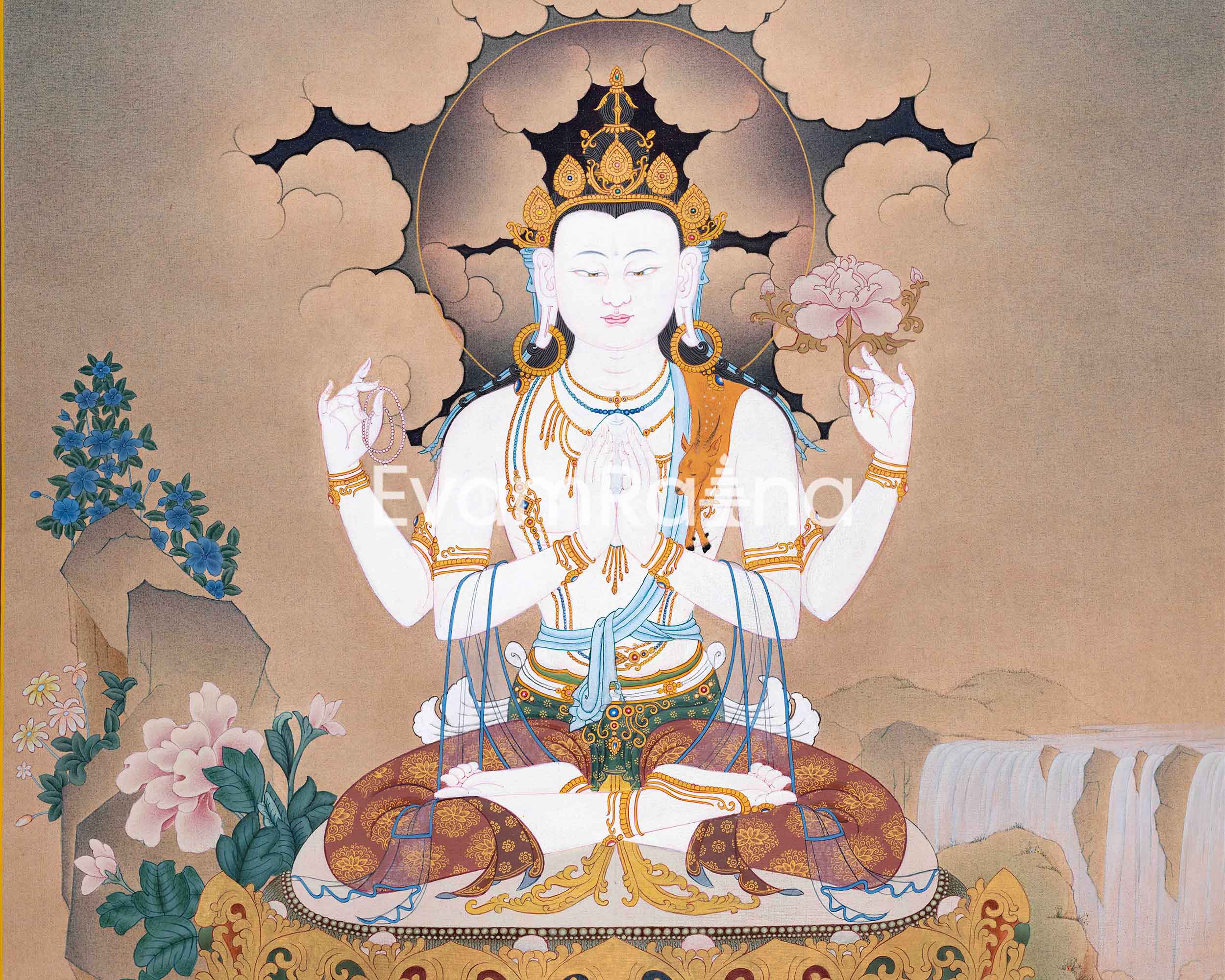 Sacred Chenrezig Thangka | The Embodiment Of Compassion