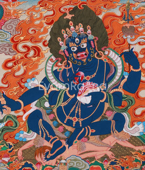 Thangka of 4-Armed Mahakala | Protector Deity of Wisdom and Dharma