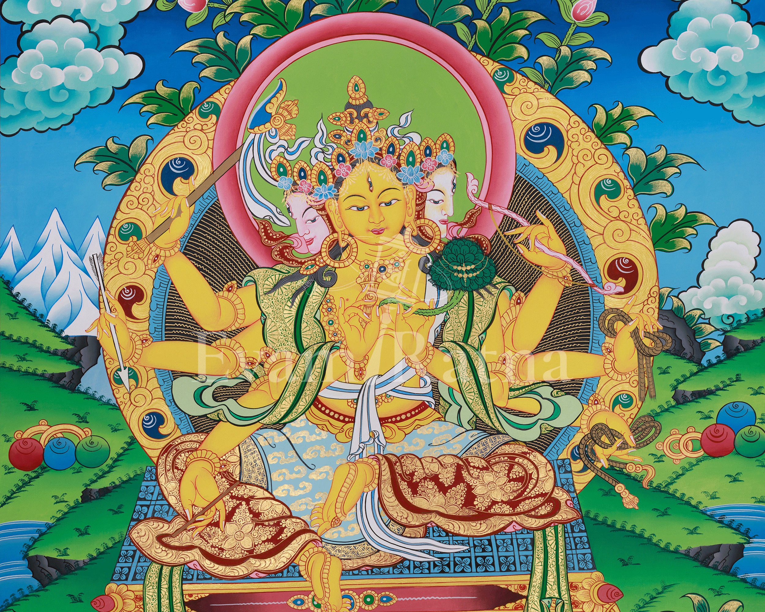 Traditional Thangka of Marichi | Embodiment of Wisdom